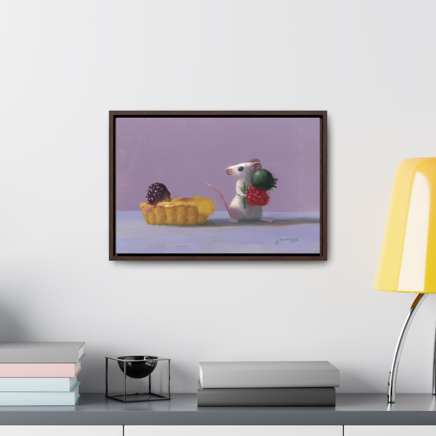 Stuart Dunkel: "Tart Shopping" - Framed Canvas Reproduction