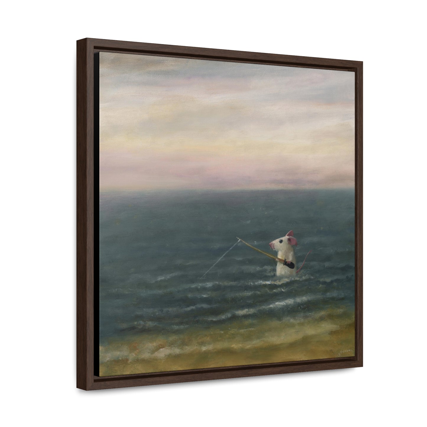 Stuart Dunkel: "Gone Fishing" - Framed Canvas Reproduction