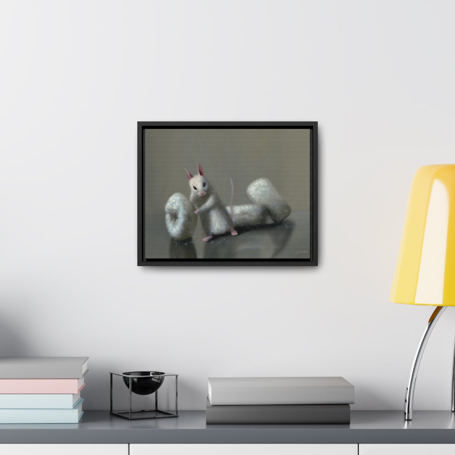 Stuart Dunkel: "Donettes in White" - Framed Canvas Reproduction