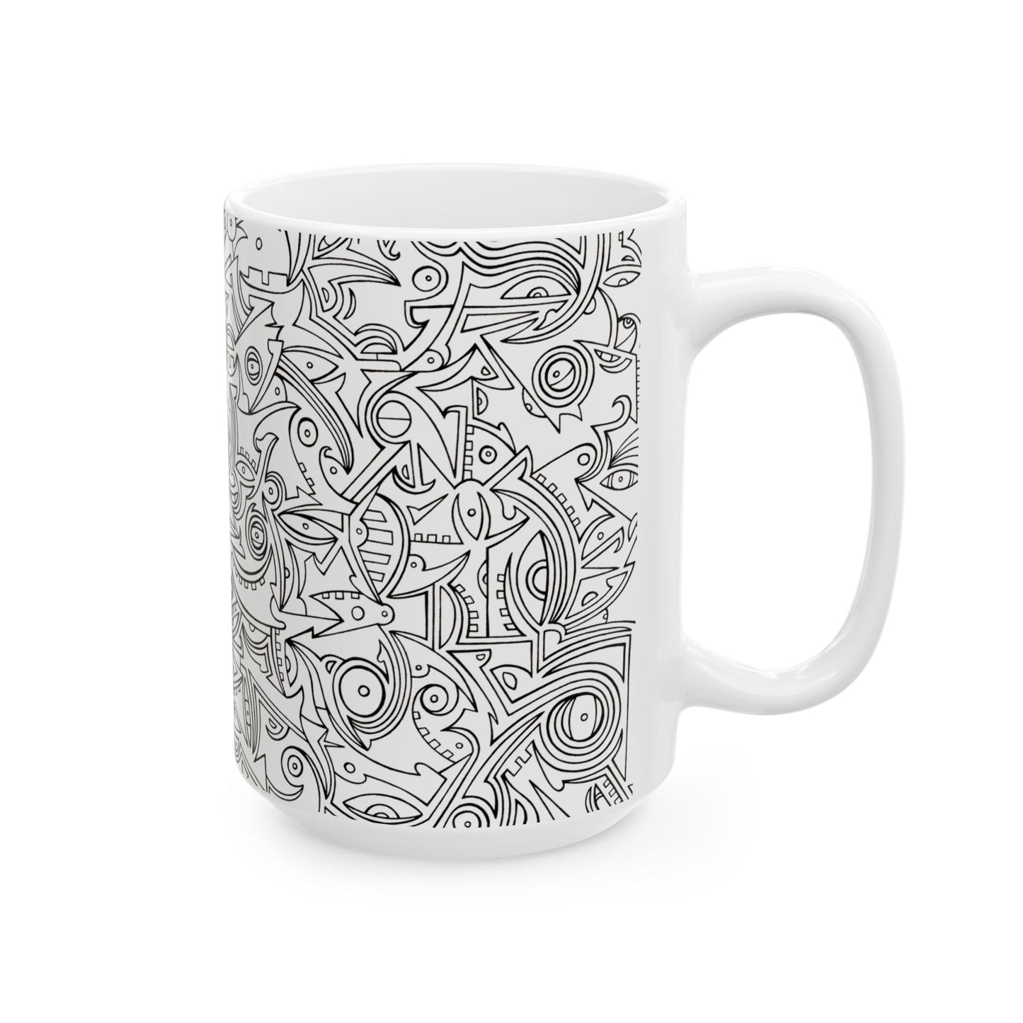 Eric Hagan | Arcadia (black and white 2) Ceramic Mug