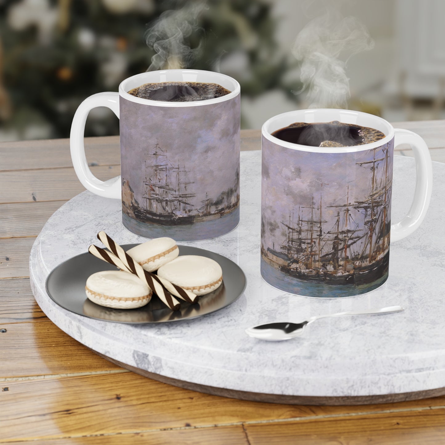 Eugene Boudin: "Deauville, le bassin" Ceramic Mug (11oz\15oz\20oz)