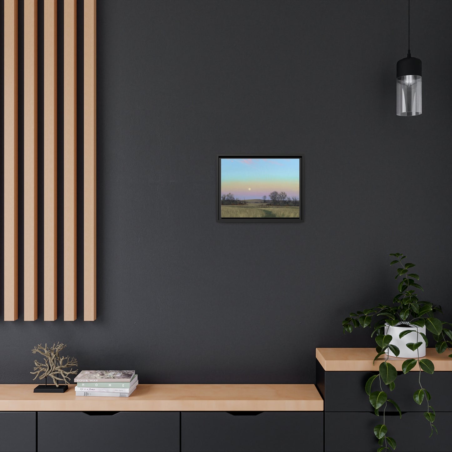 Ben Bauer: "Minnesota Glacial Lakes Area at Dusk" - Framed Canvas Reproduction