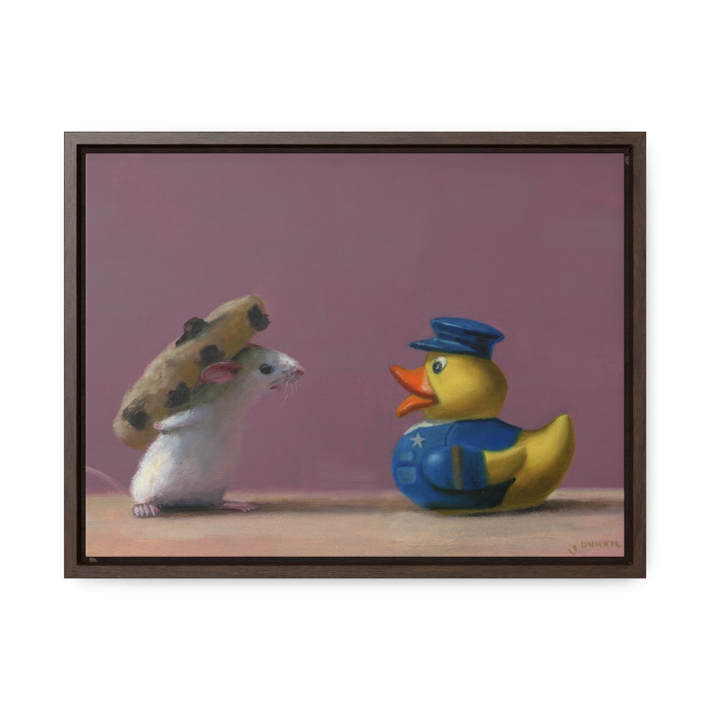 Stuart Dunkel: "Receipt Please" - Framed Canvas Reproduction