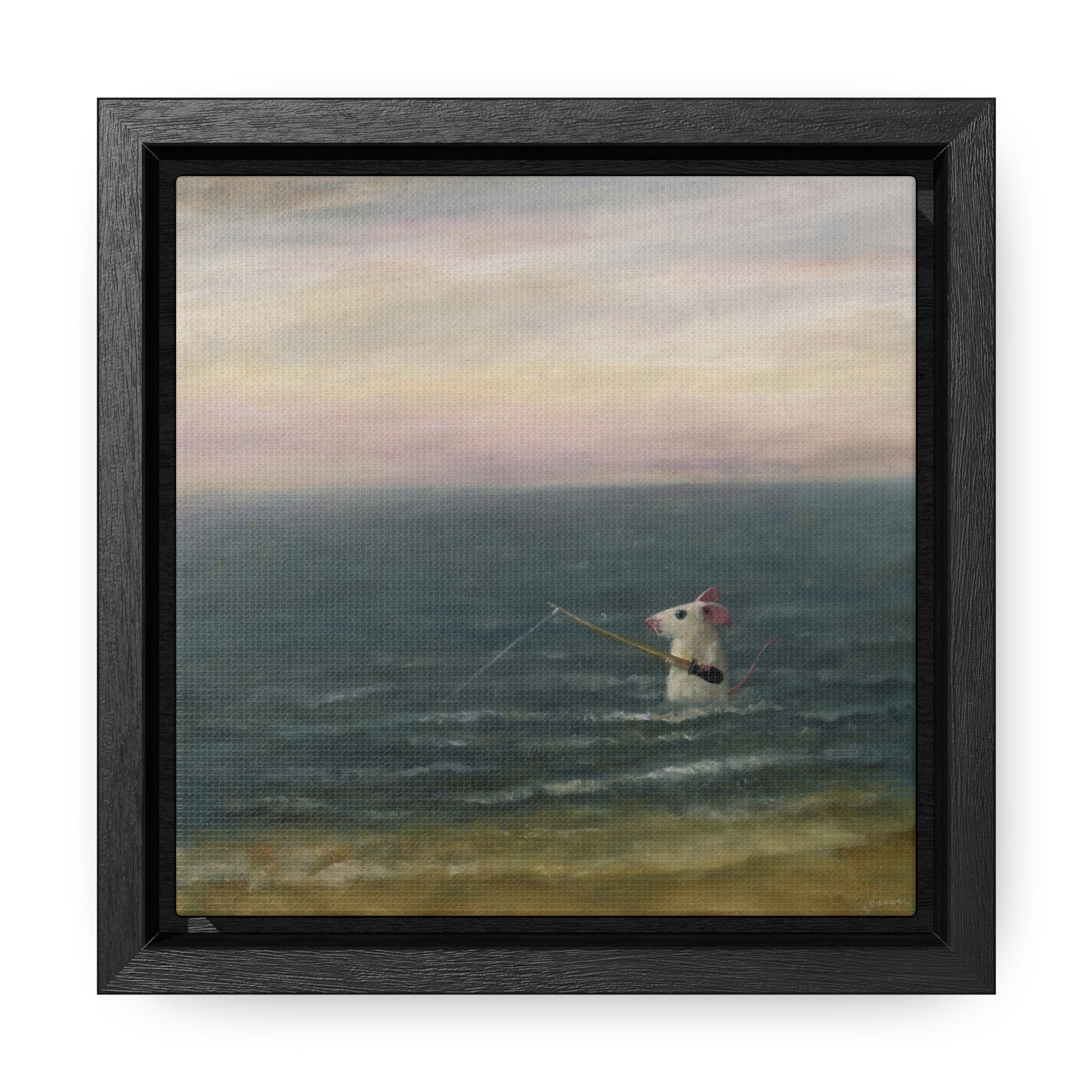 Stuart Dunkel: "Gone Fishing" - Framed Canvas Reproduction