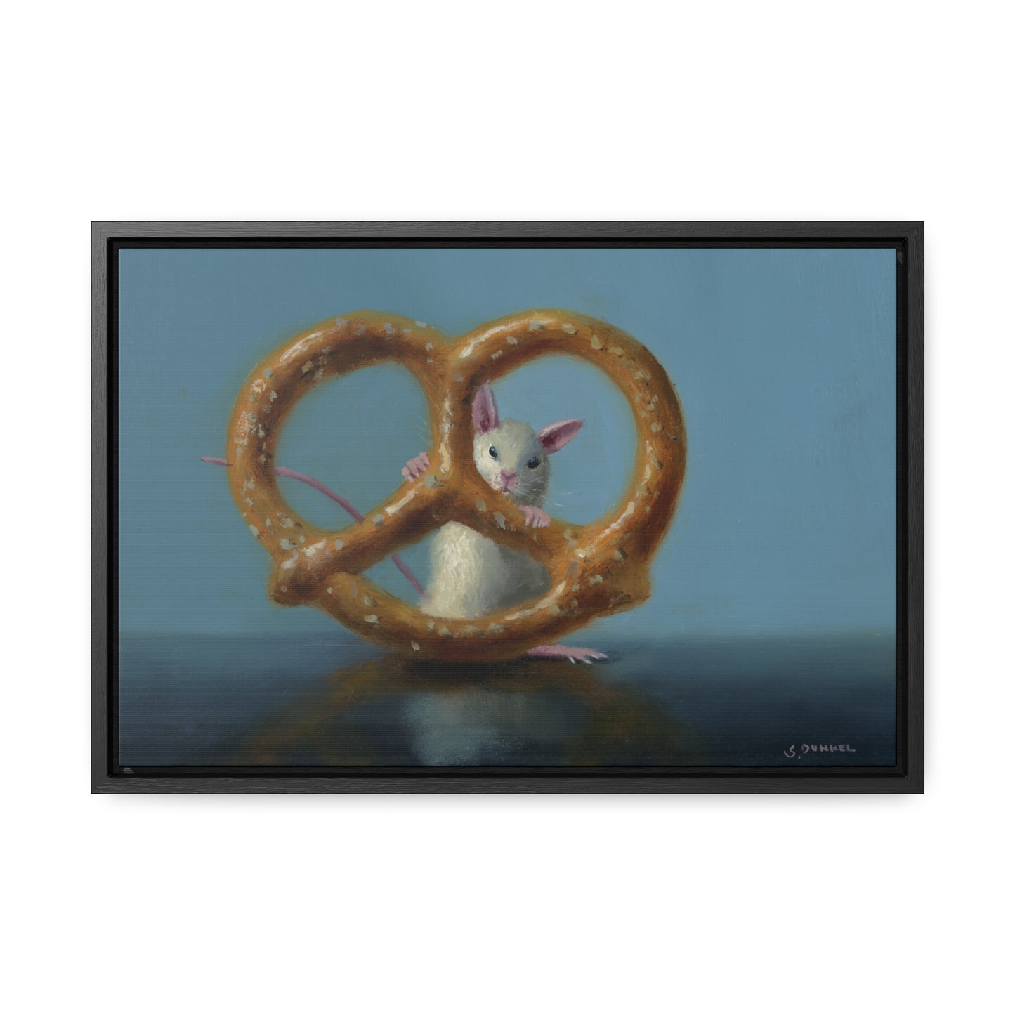 Stuart Dunkel: "Behind Bars" - Framed Canvas Reproduction