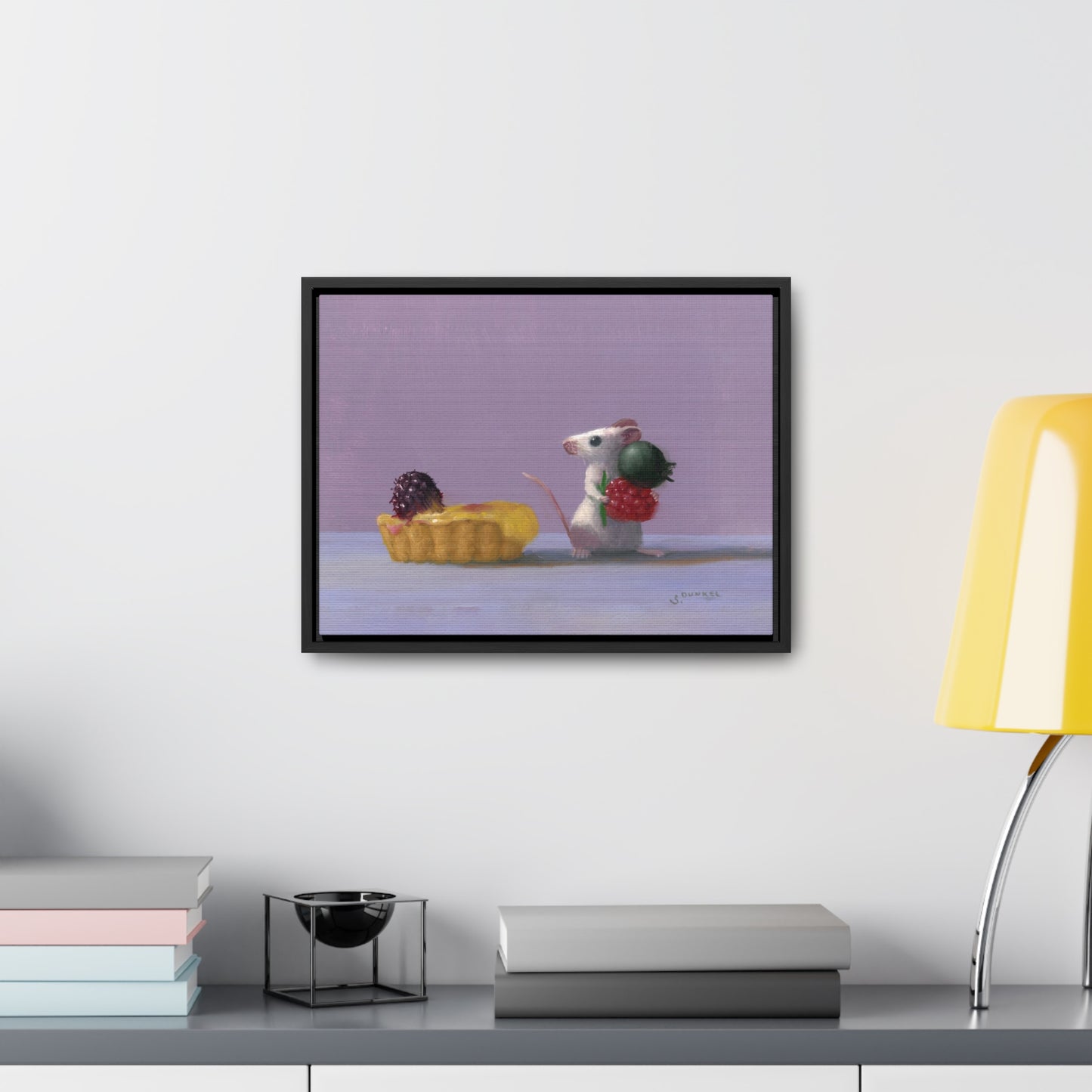 Stuart Dunkel: "Tart Shopping" - Framed Canvas Reproduction
