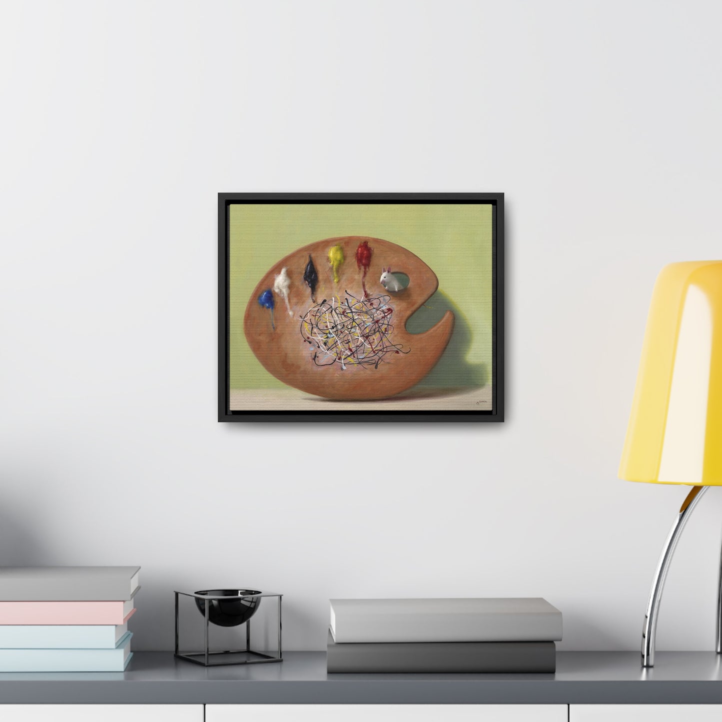 Stuart Dunkel: "Pollock's Muse" - Framed Canvas Reproduction