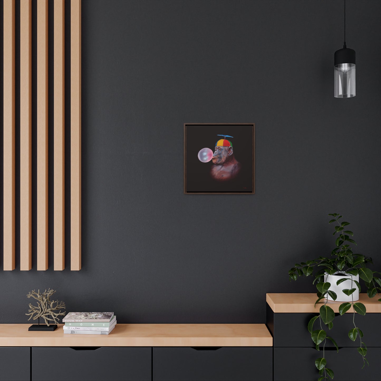 Tony South: "Inflate" - Framed Canvas Reproduction