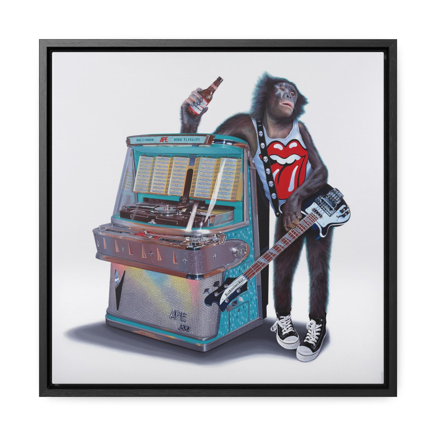 Tony South: "Jukebox Hero" - Framed Canvas Reproduction