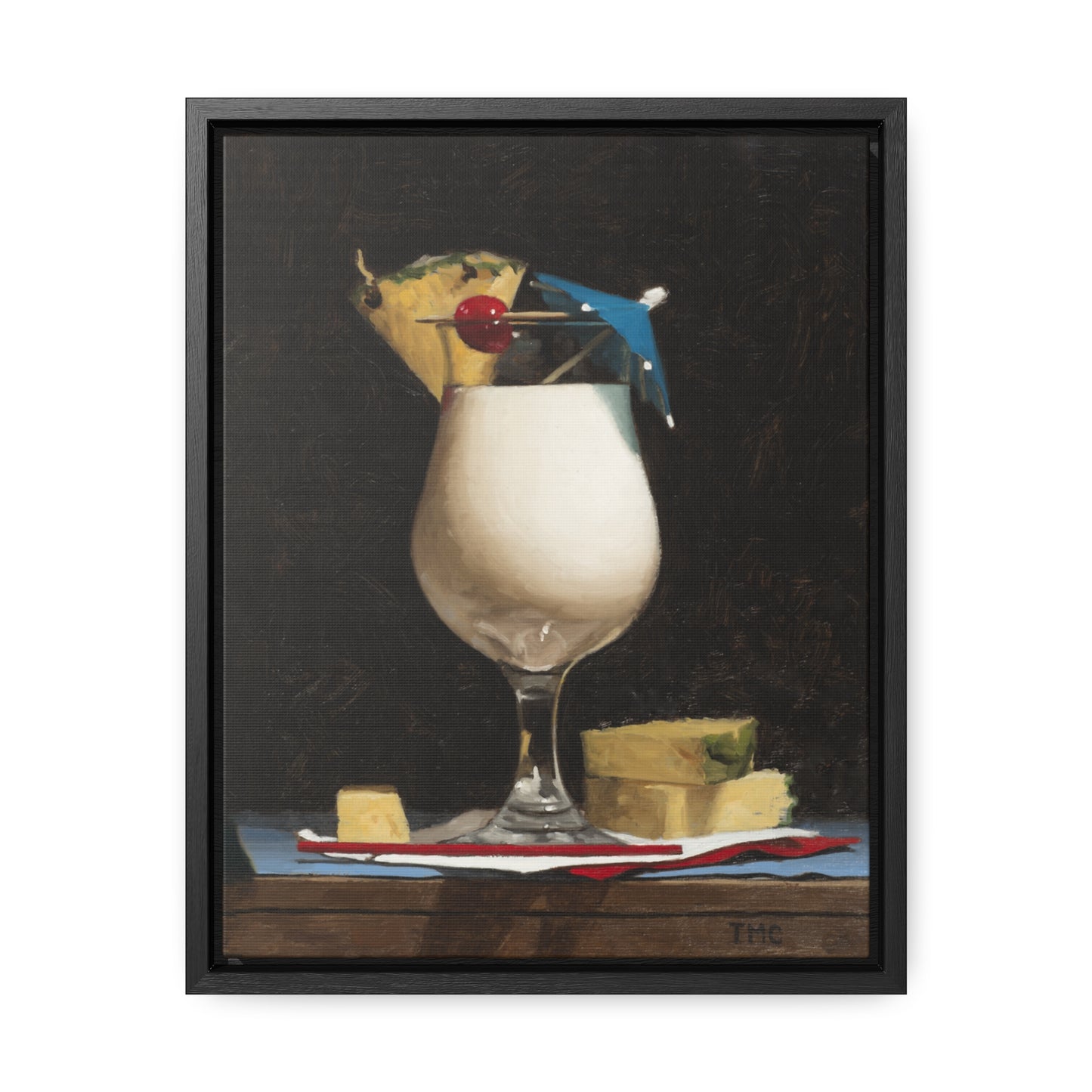 Todd M. Casey: "Piña Colada" - Framed Canvas Reproduction