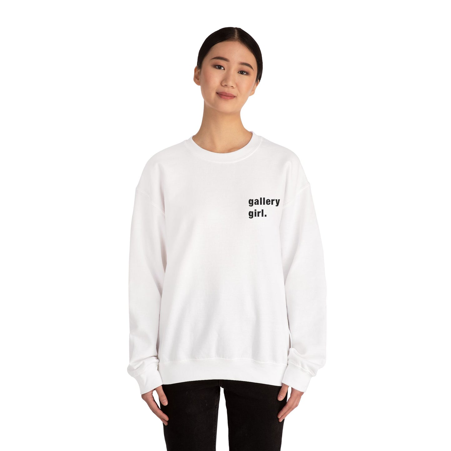 Gallery Girl Unisex Crewneck Sweatshirt - Comfortable Art Lover Apparel