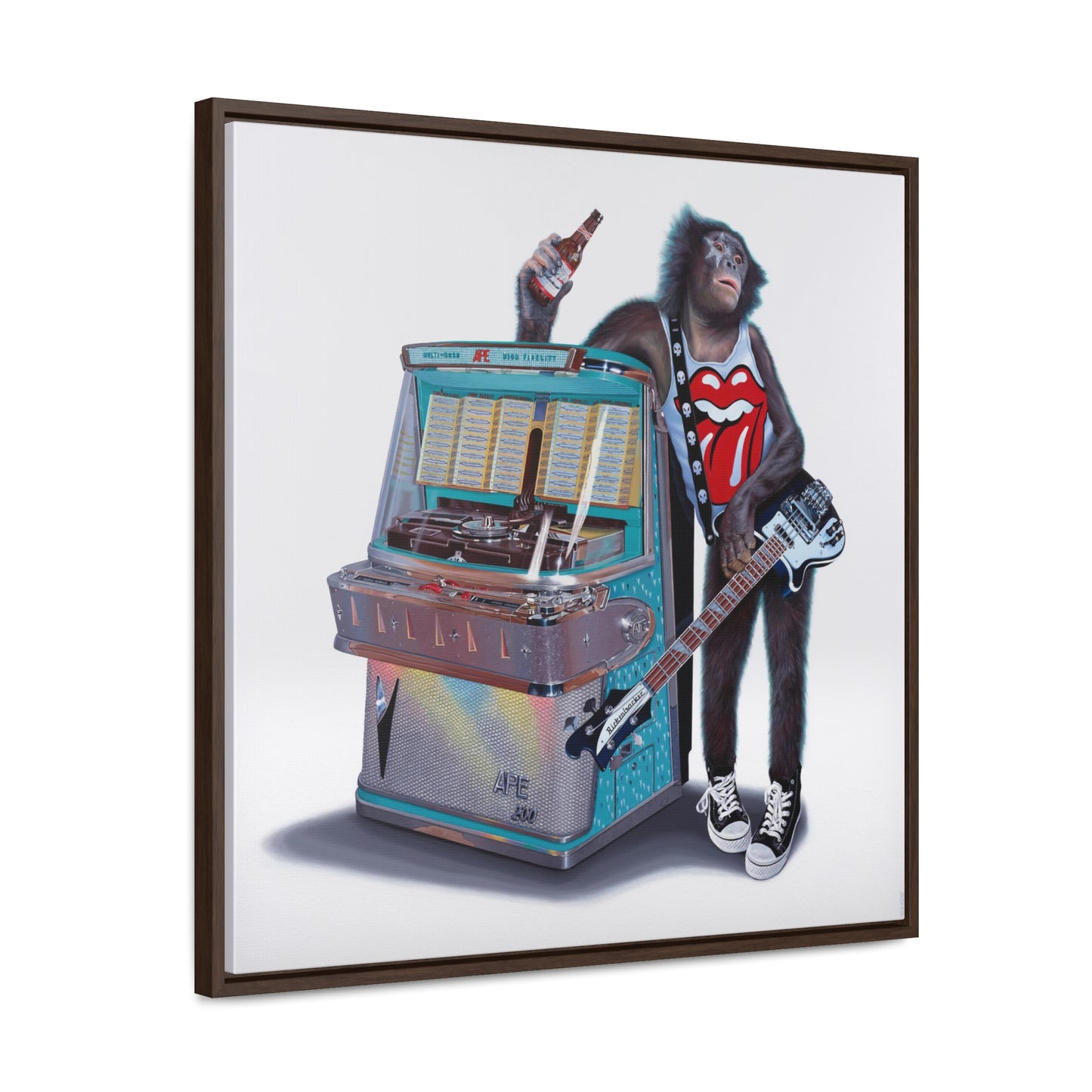 Tony South: "Jukebox Hero" - Framed Canvas Reproduction