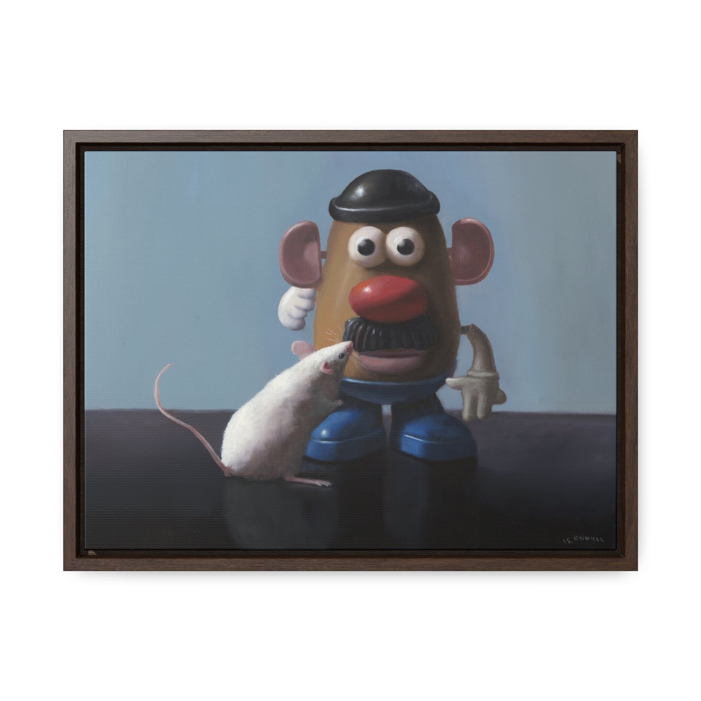 Stuart Dunkel: "The Kiss" - Framed Canvas Reproduction