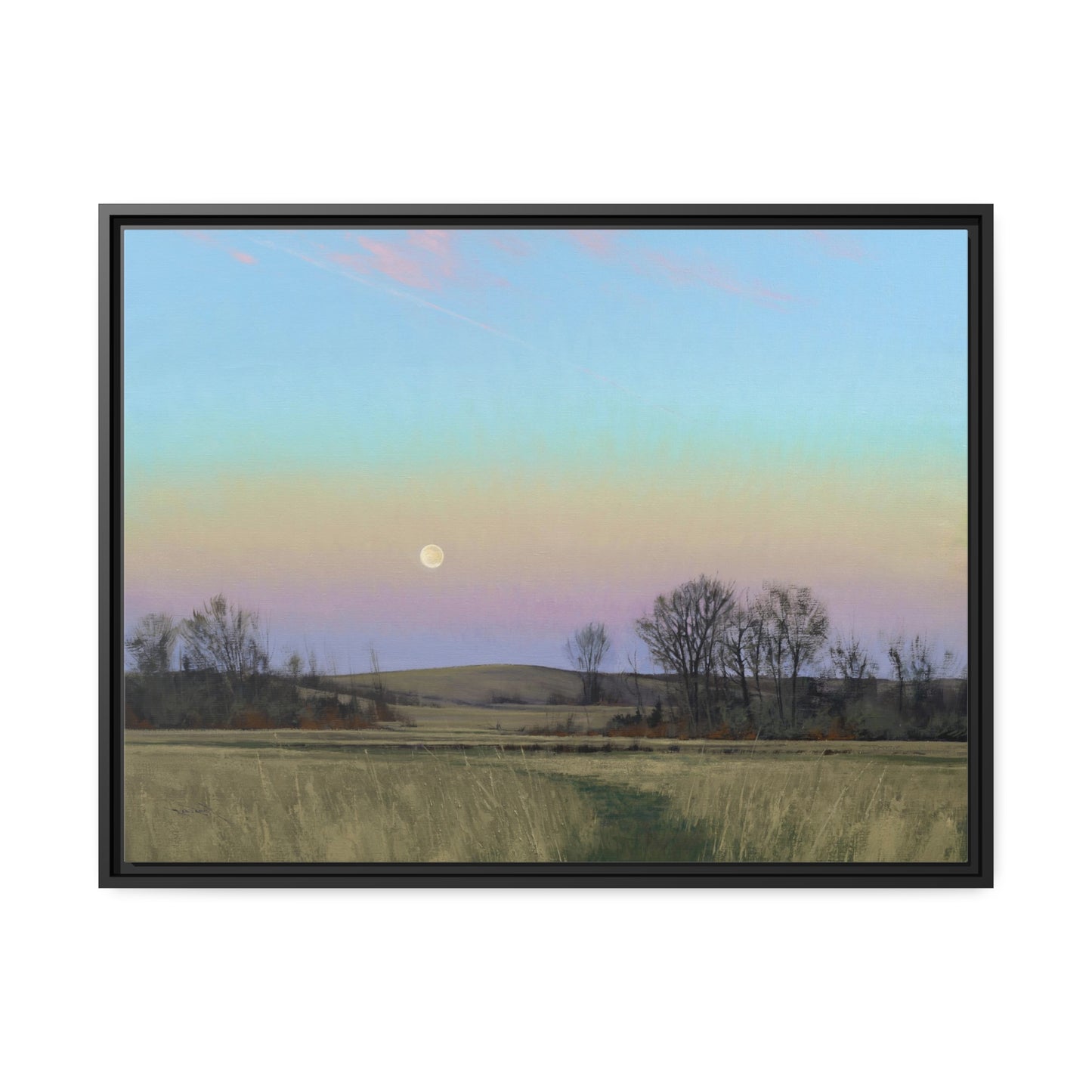 Ben Bauer: "Minnesota Glacial Lakes Area at Dusk" - Framed Canvas Reproduction