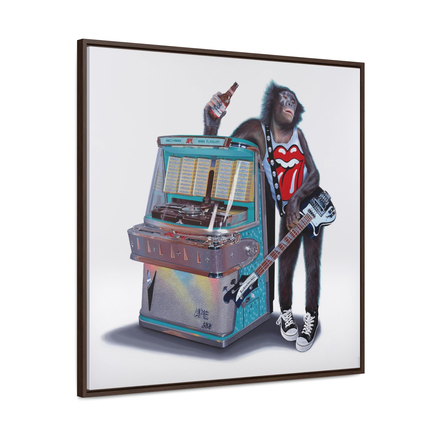 Tony South: "Jukebox Hero" - Framed Canvas Reproduction