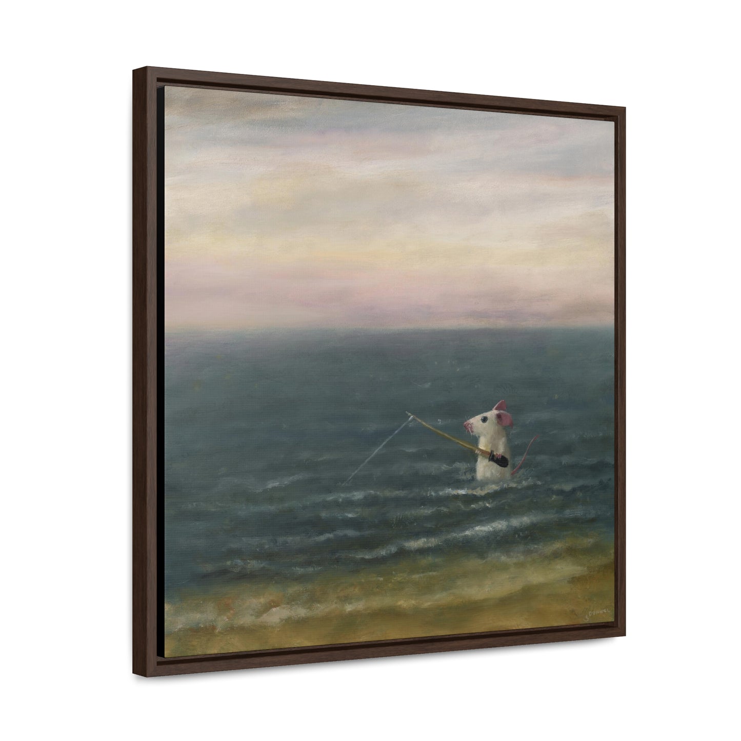 Stuart Dunkel: "Gone Fishing" - Framed Canvas Reproduction