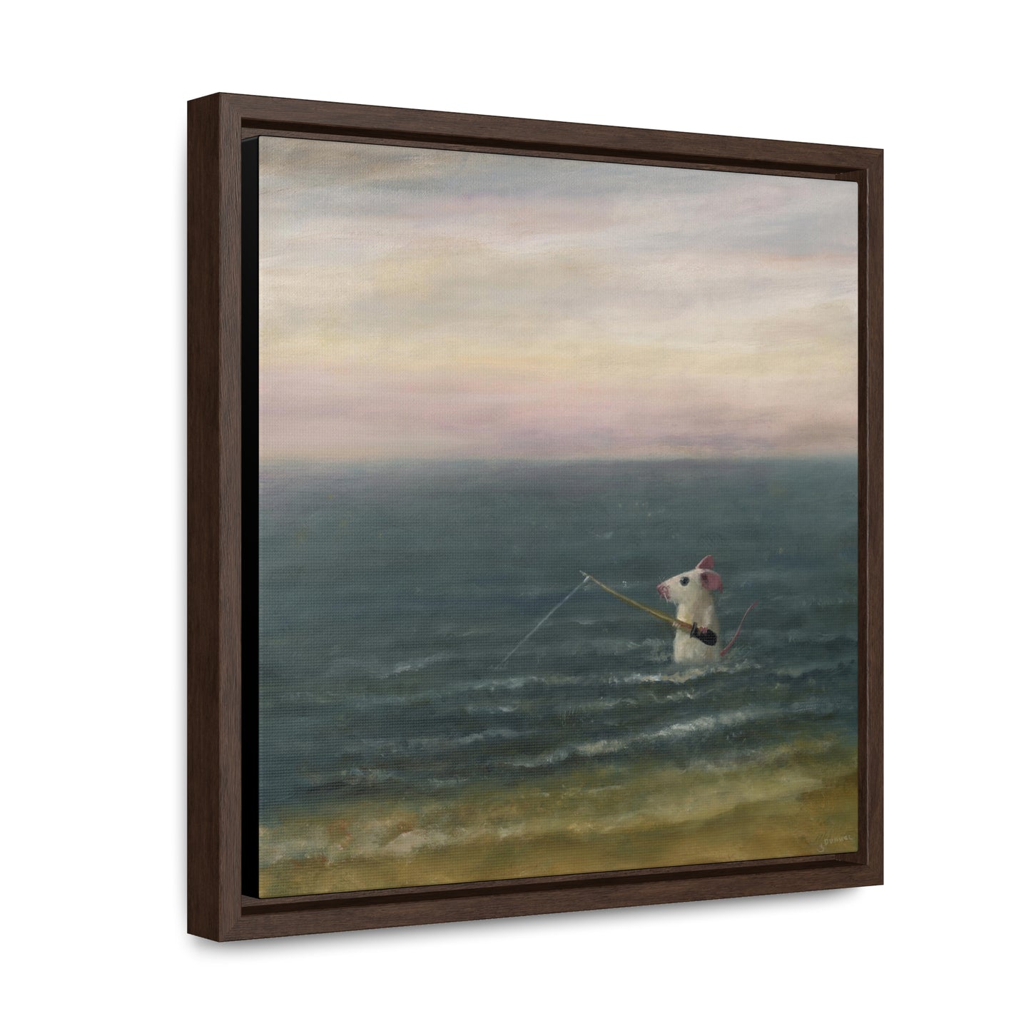 Stuart Dunkel: "Gone Fishing" - Framed Canvas Reproduction
