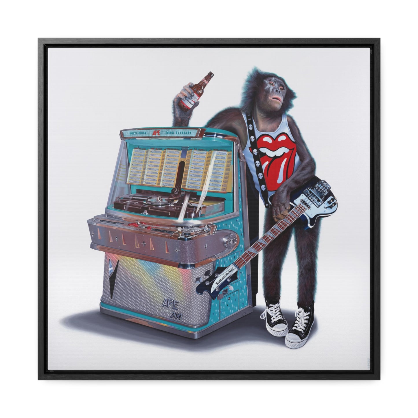 Tony South: "Jukebox Hero" - Framed Canvas Reproduction