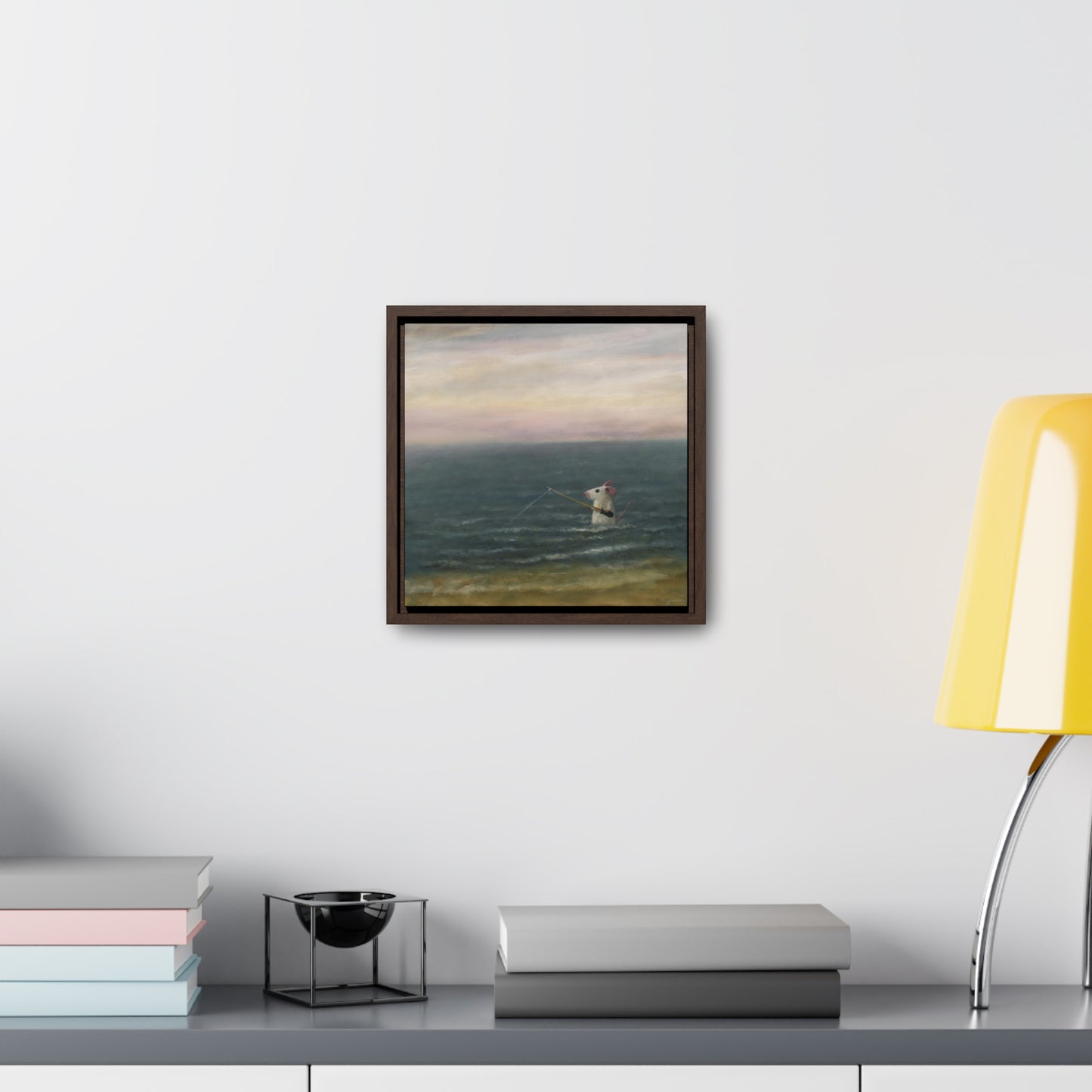 Stuart Dunkel: "Gone Fishing" - Framed Canvas Reproduction