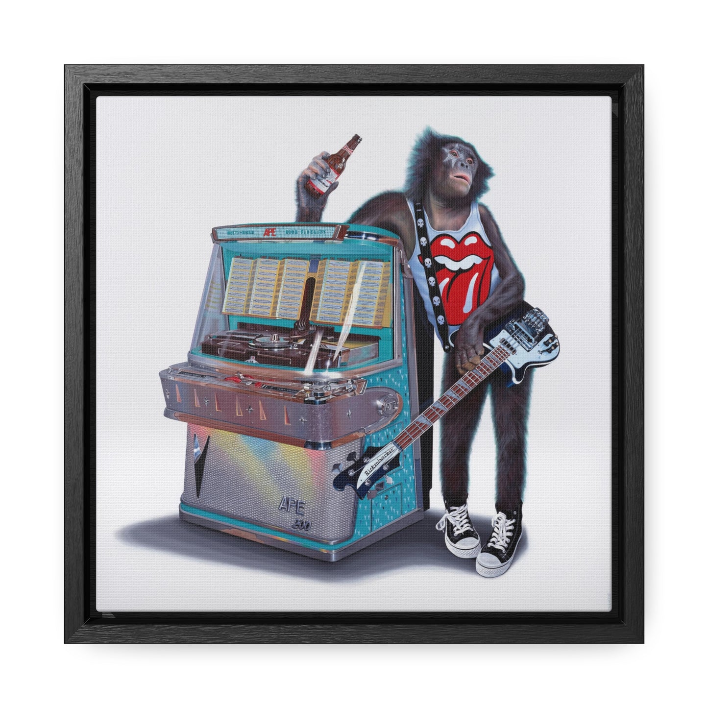 Tony South: "Jukebox Hero" - Framed Canvas Reproduction
