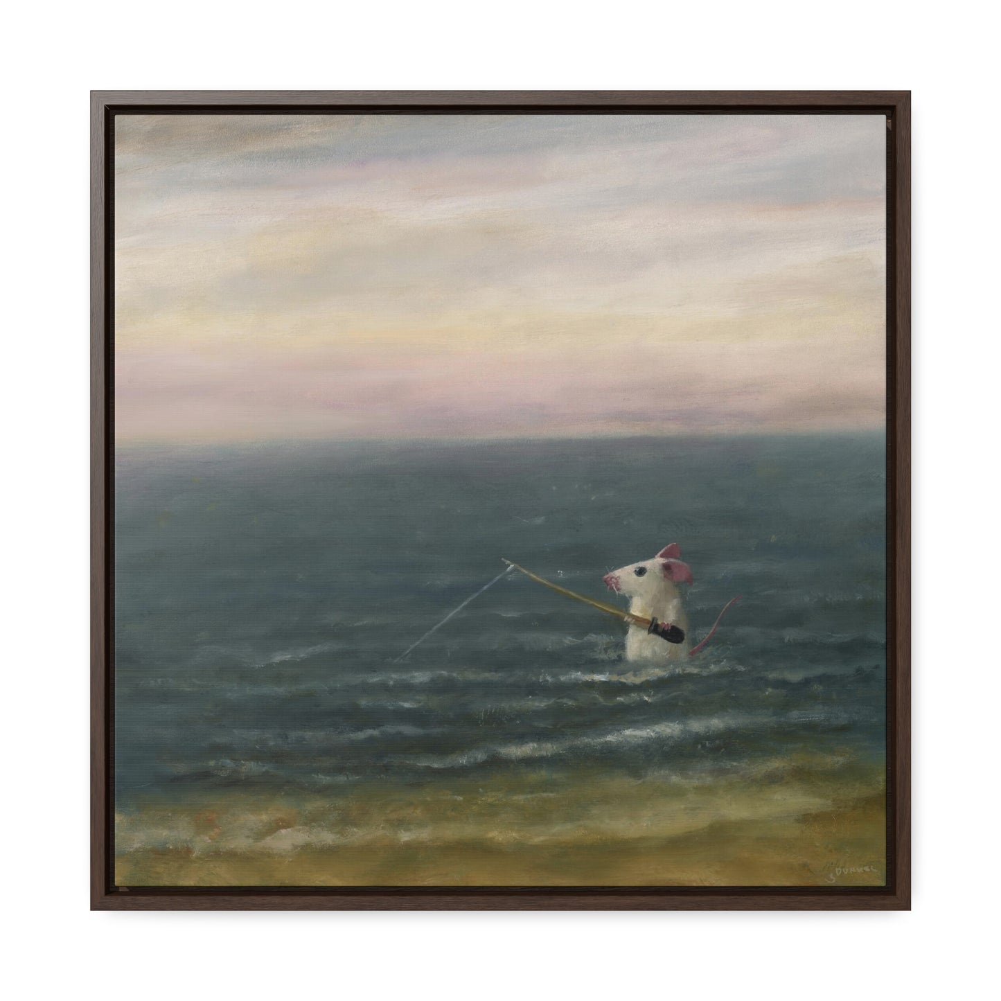 Stuart Dunkel: "Gone Fishing" - Framed Canvas Reproduction