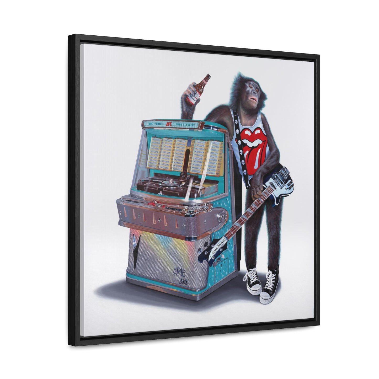 Tony South: "Jukebox Hero" - Framed Canvas Reproduction