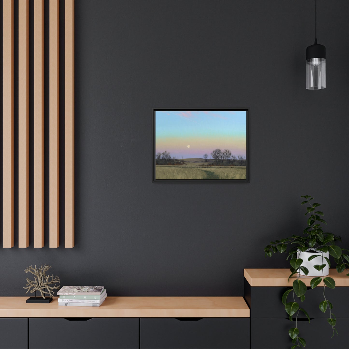 Ben Bauer: "Minnesota Glacial Lakes Area at Dusk" - Framed Canvas Reproduction