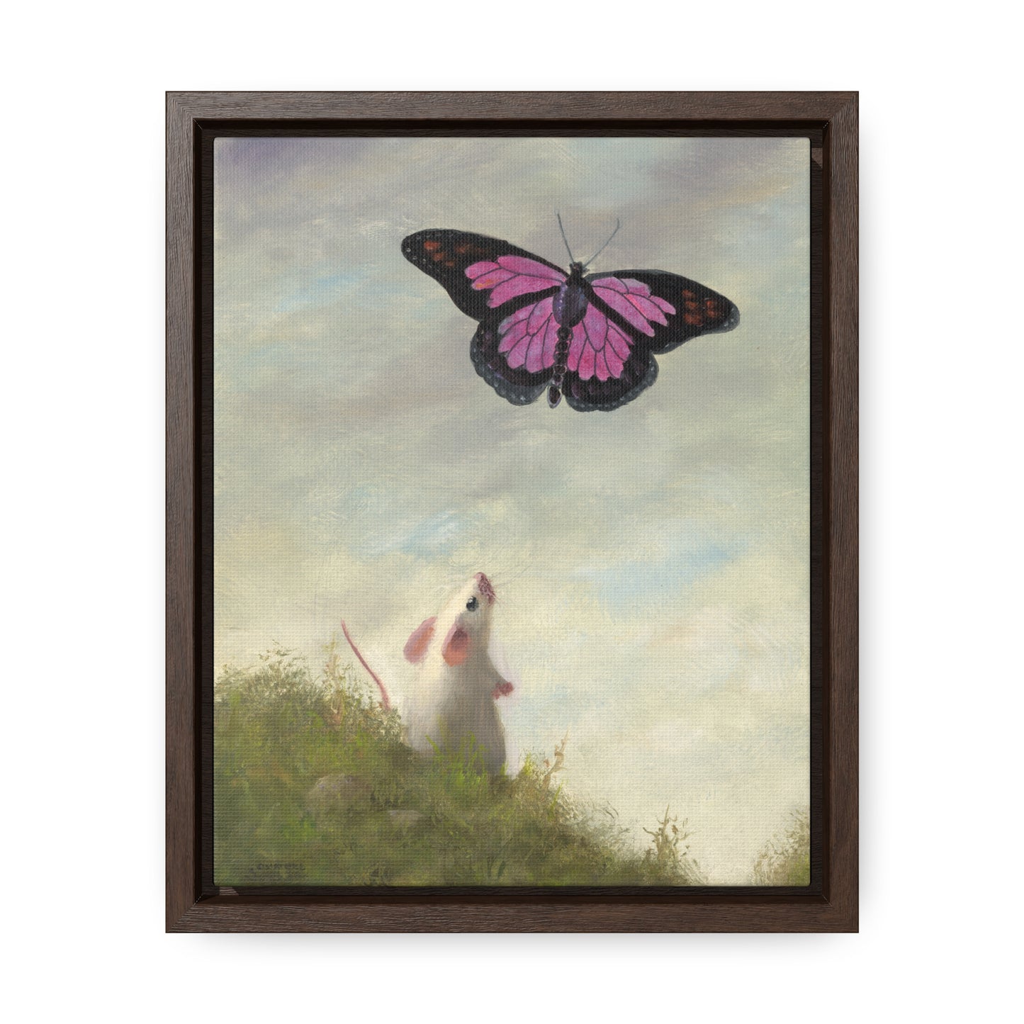 Stuart Dunkel: "Magic Butterfly" - Framed Canvas Reproduction
