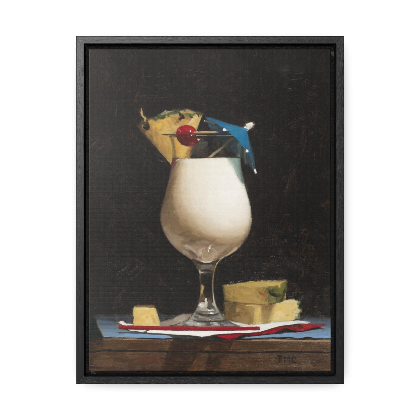 Todd M. Casey: "Piña Colada" - Framed Canvas Reproduction