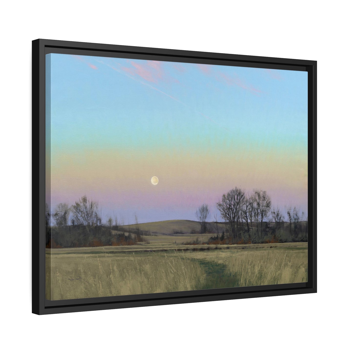 Ben Bauer: "Minnesota Glacial Lakes Area at Dusk" - Framed Canvas Reproduction