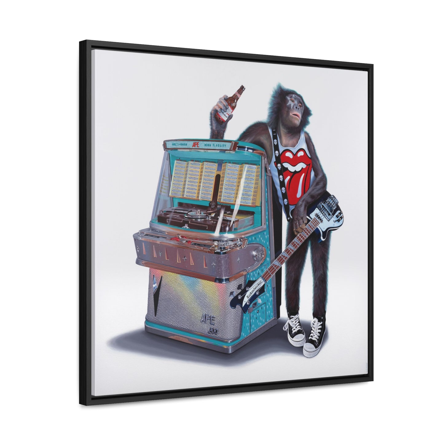Tony South: "Jukebox Hero" - Framed Canvas Reproduction