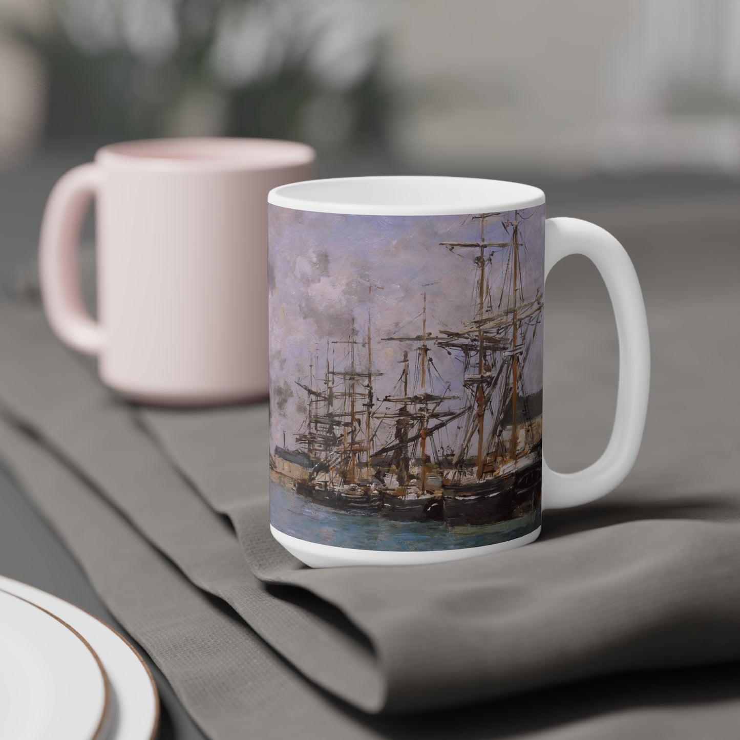Eugene Boudin: "Deauville, le bassin" Ceramic Mug (11oz\15oz\20oz)