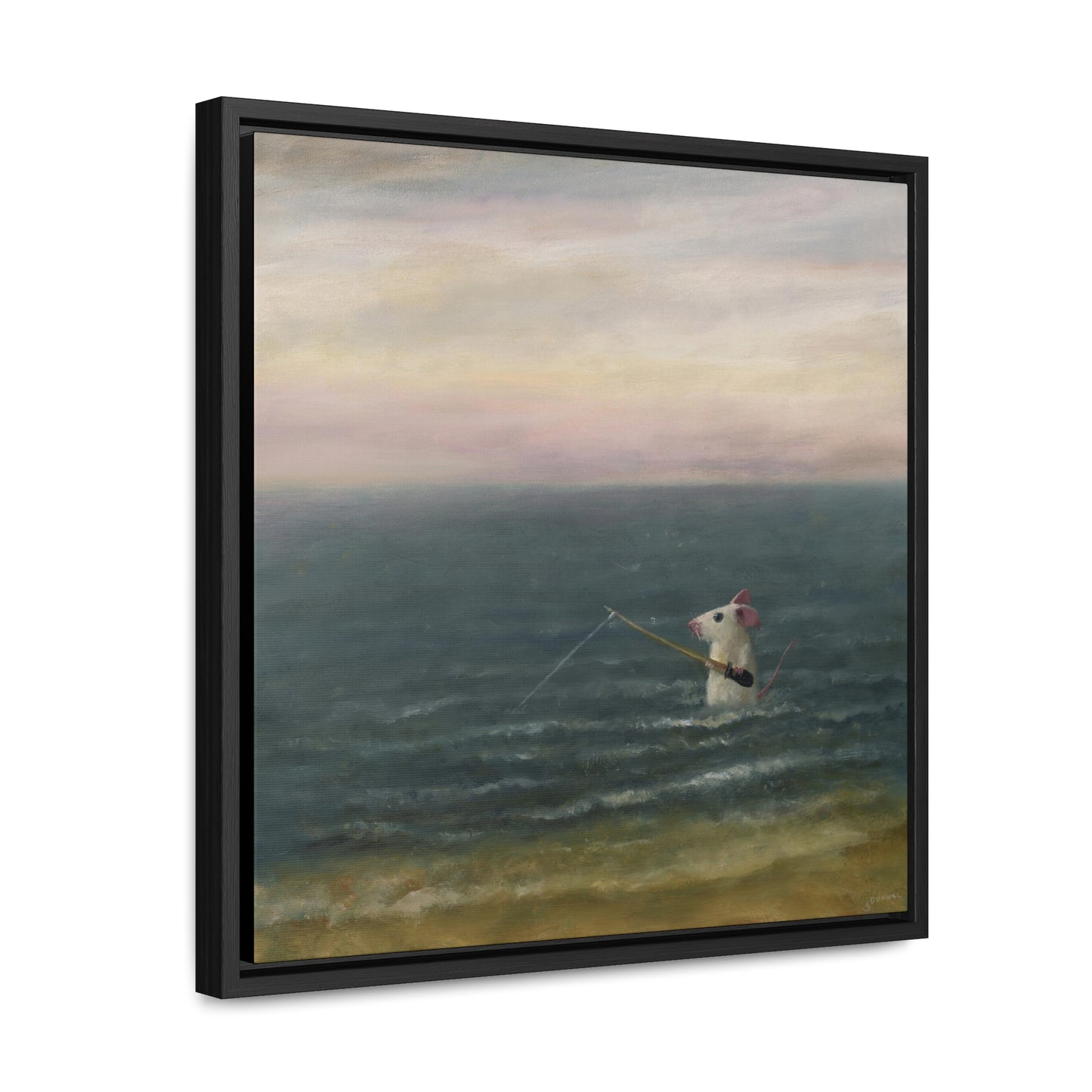 Stuart Dunkel: "Gone Fishing" - Framed Canvas Reproduction