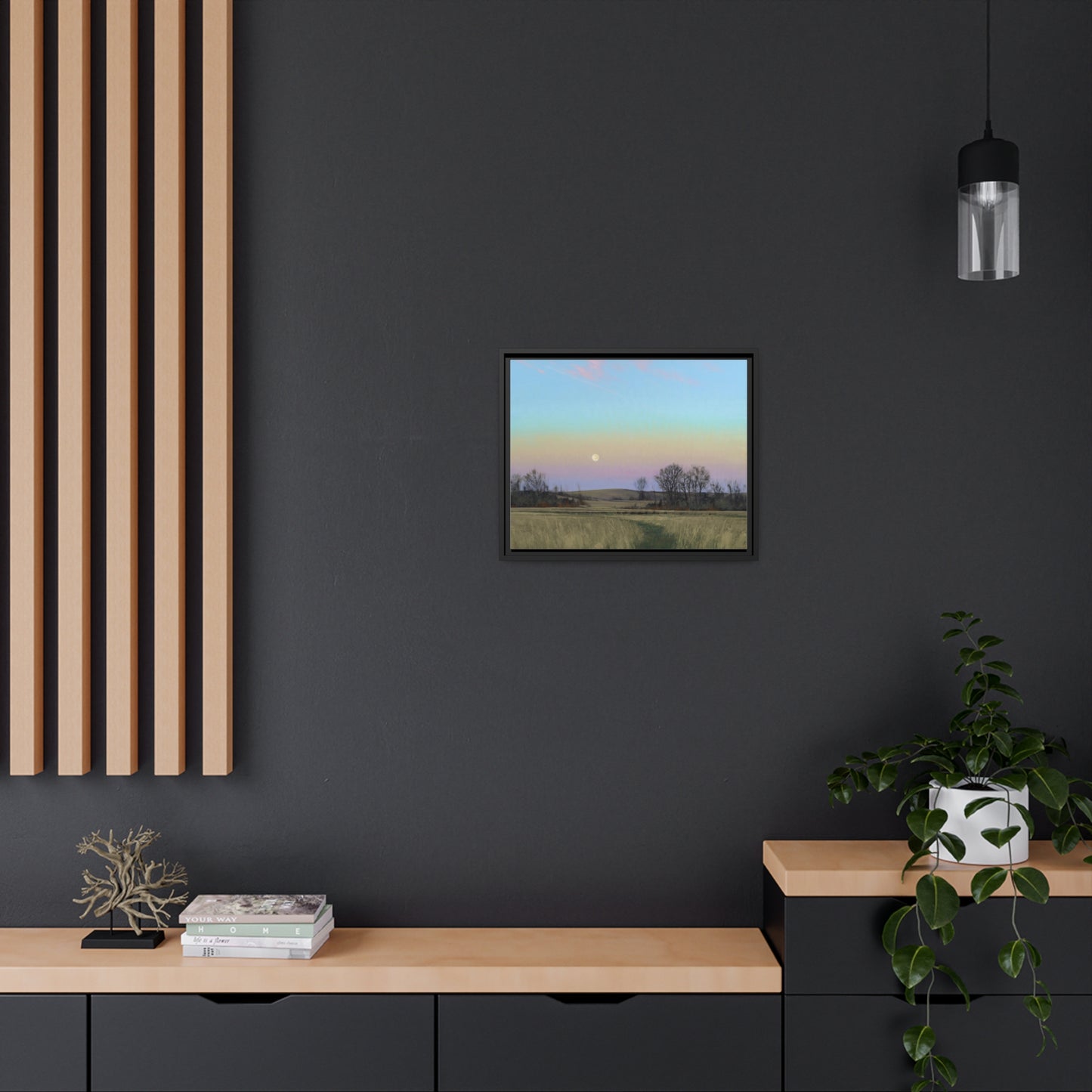 Ben Bauer: "Minnesota Glacial Lakes Area at Dusk" - Framed Canvas Reproduction