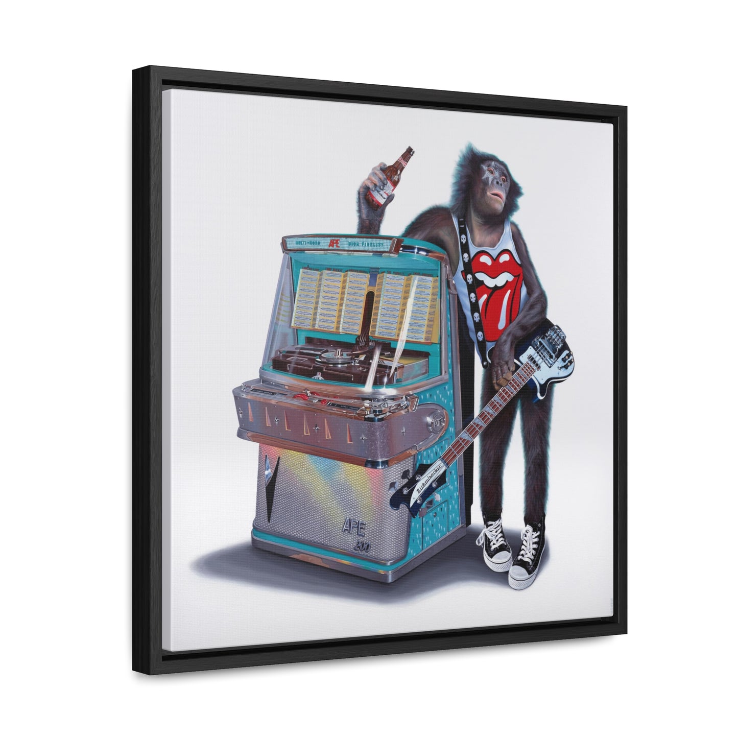 Tony South: "Jukebox Hero" - Framed Canvas Reproduction