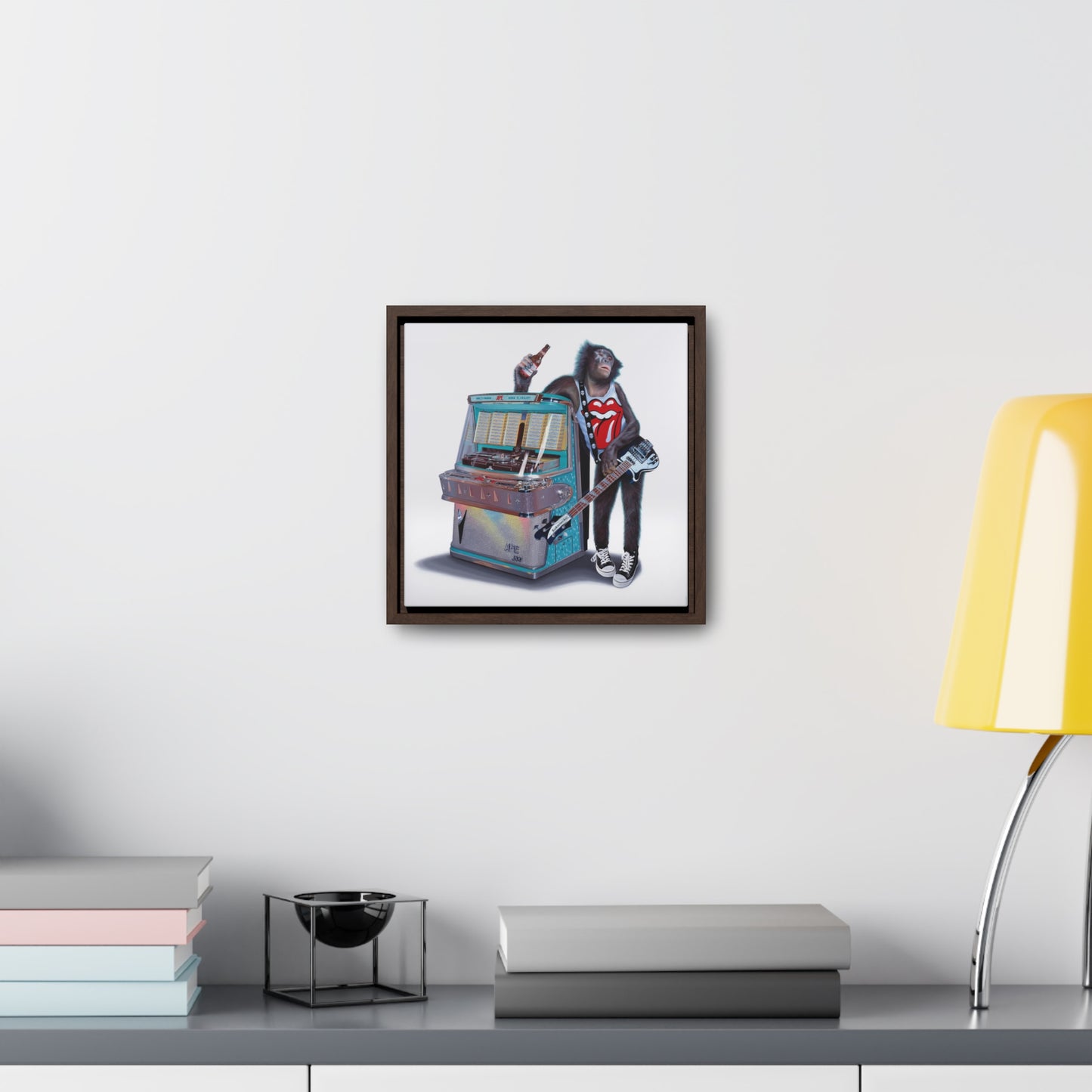 Tony South: "Jukebox Hero" - Framed Canvas Reproduction
