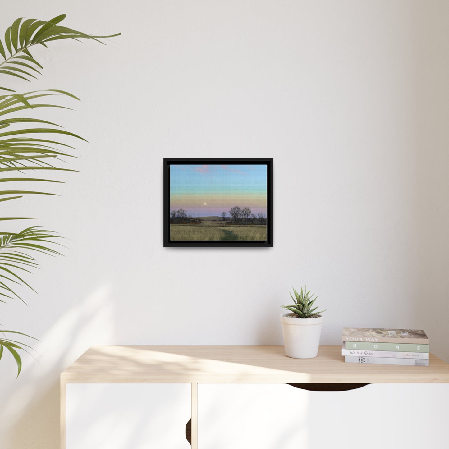 Ben Bauer: "Minnesota Glacial Lakes Area at Dusk" - Framed Canvas Reproduction