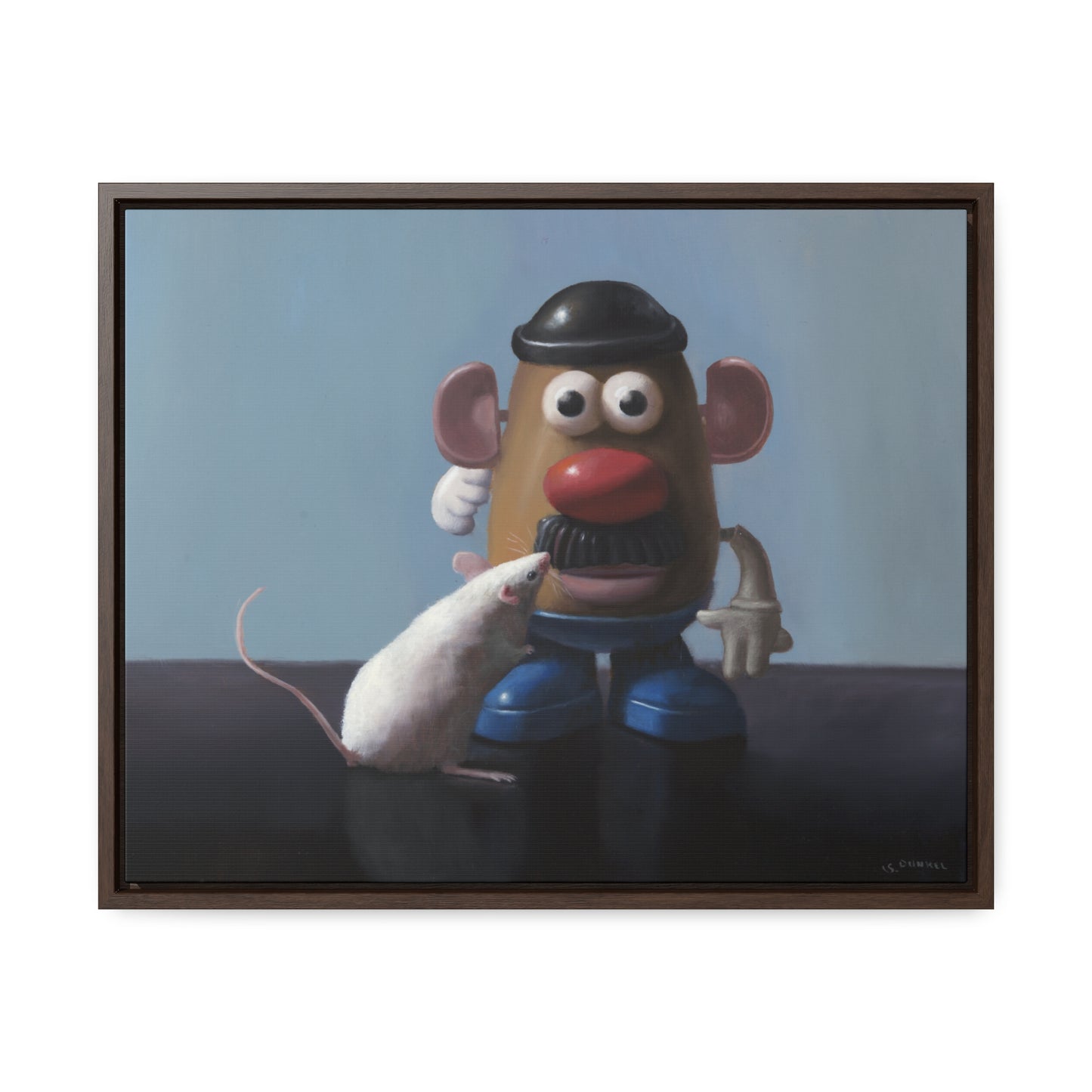 Stuart Dunkel: "The Kiss" - Framed Canvas Reproduction