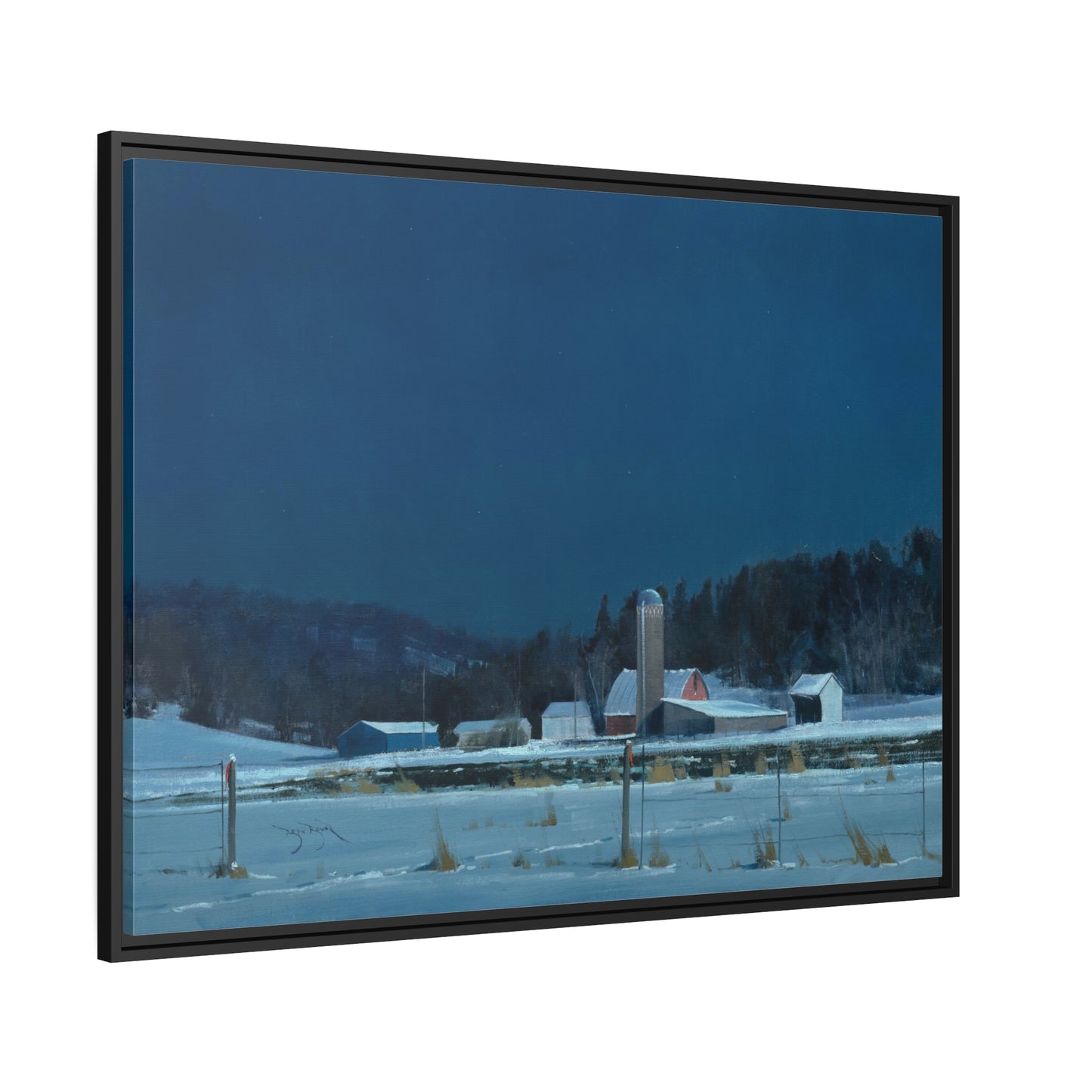 Ben Bauer: "Drifting Moonlight" - Framed Canvas Reproduction