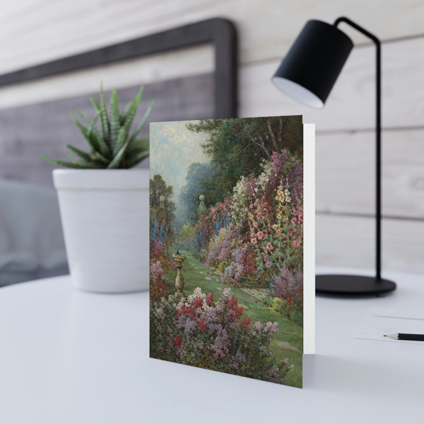 Alfred de Breanski, Jr.: "The Herbaceous Border" - Folded Greeting Cards
