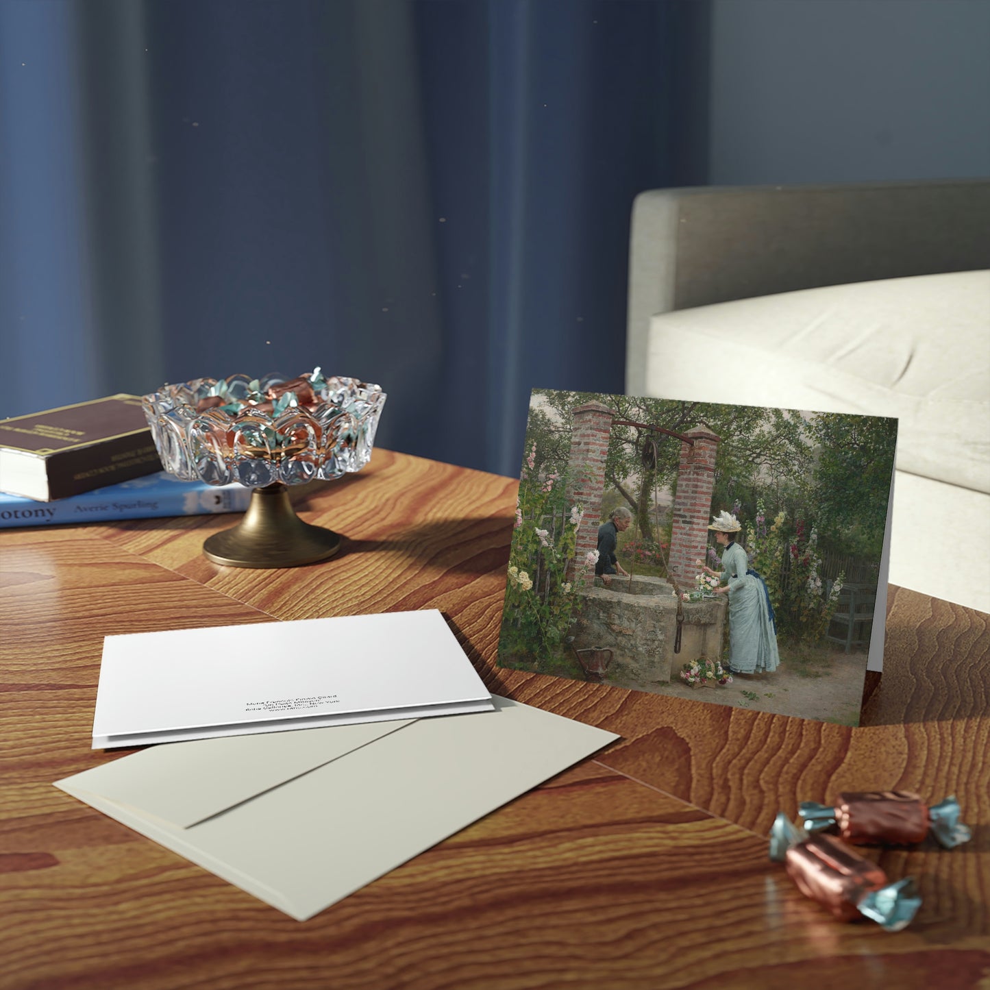 Marie Francois Firmin-Girard: "Un Puits Mitoyen" - Greeting cards (8, 16, and 24 pcs)