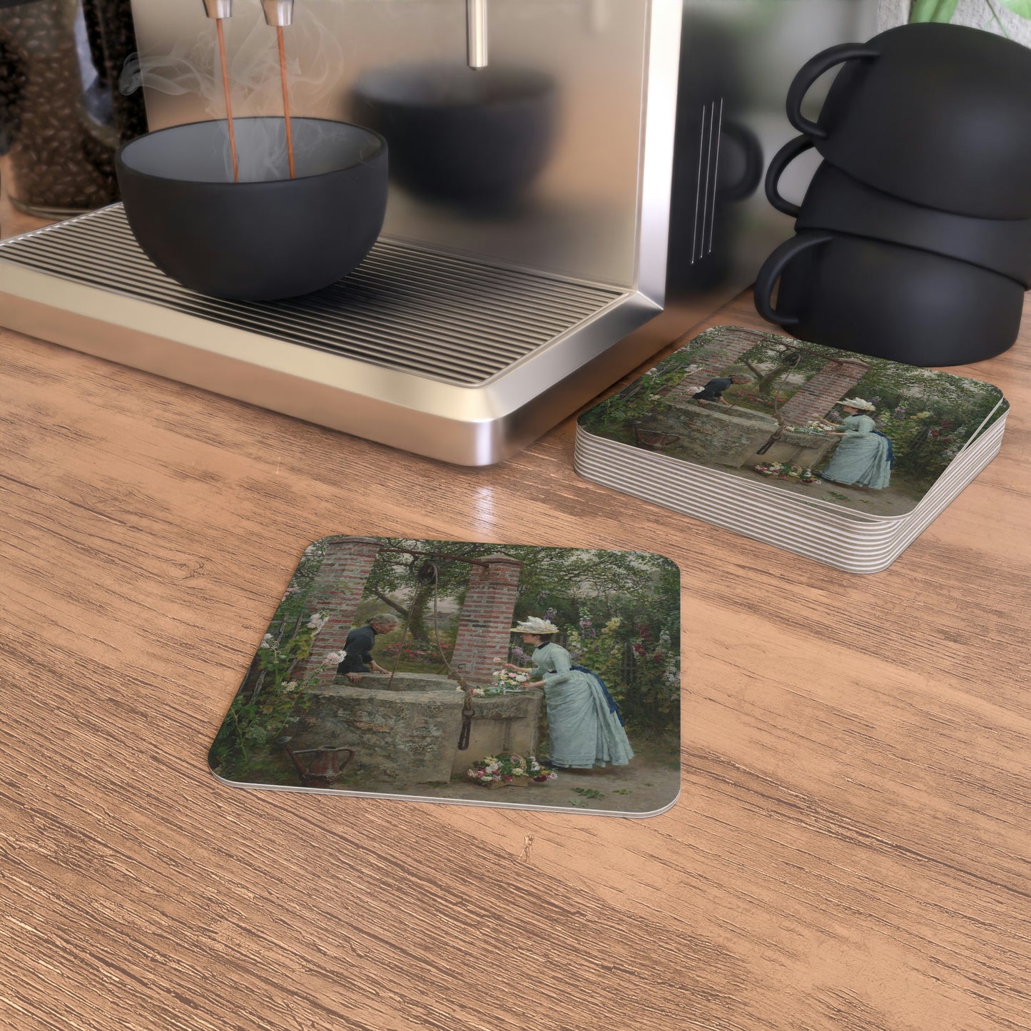 Marie Francois Firmin-Girard: "Un Puits Mitoyen" - Coasters (50, 100 pcs)