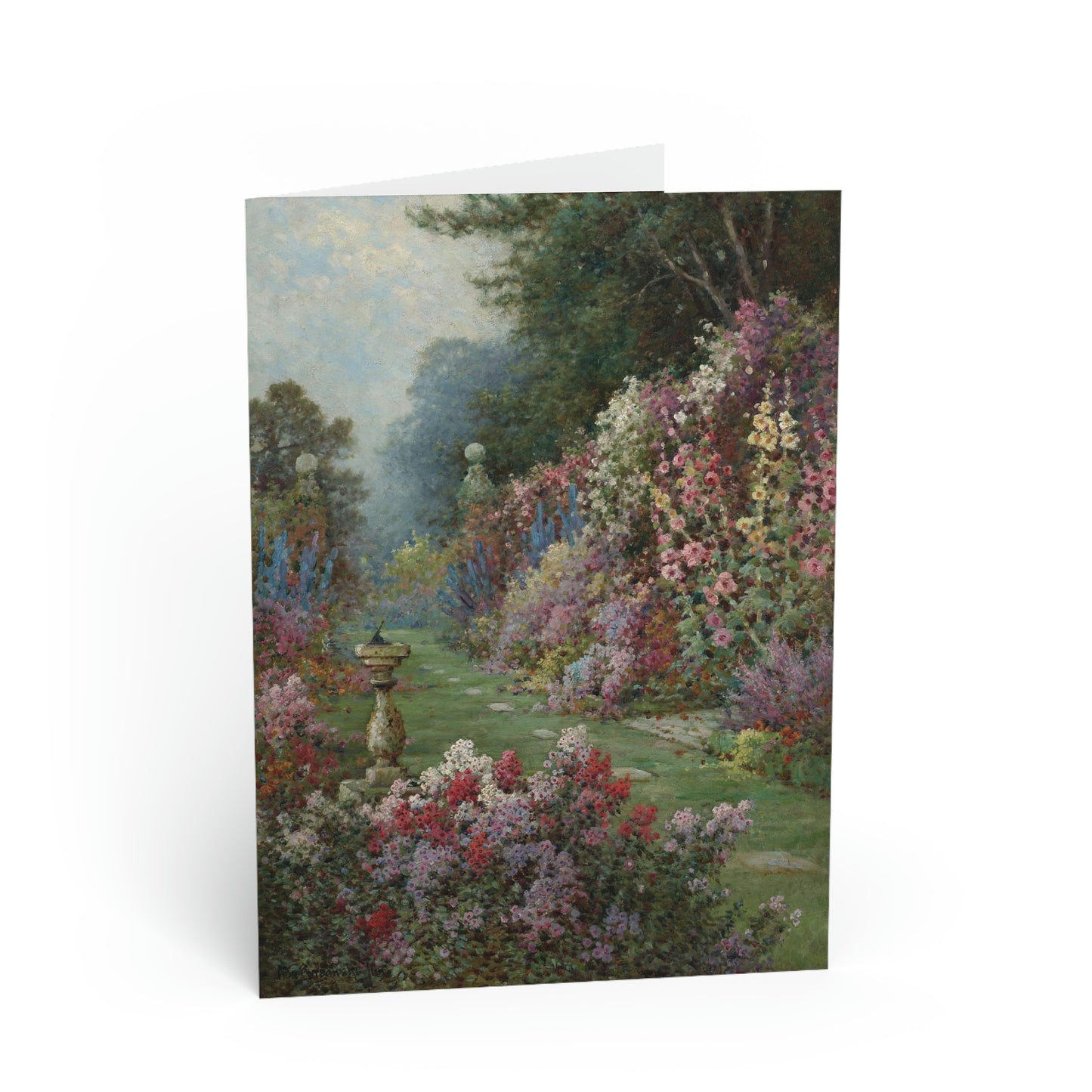 Alfred de Breanski, Jr.: "The Herbaceous Border" - Folded Greeting Cards