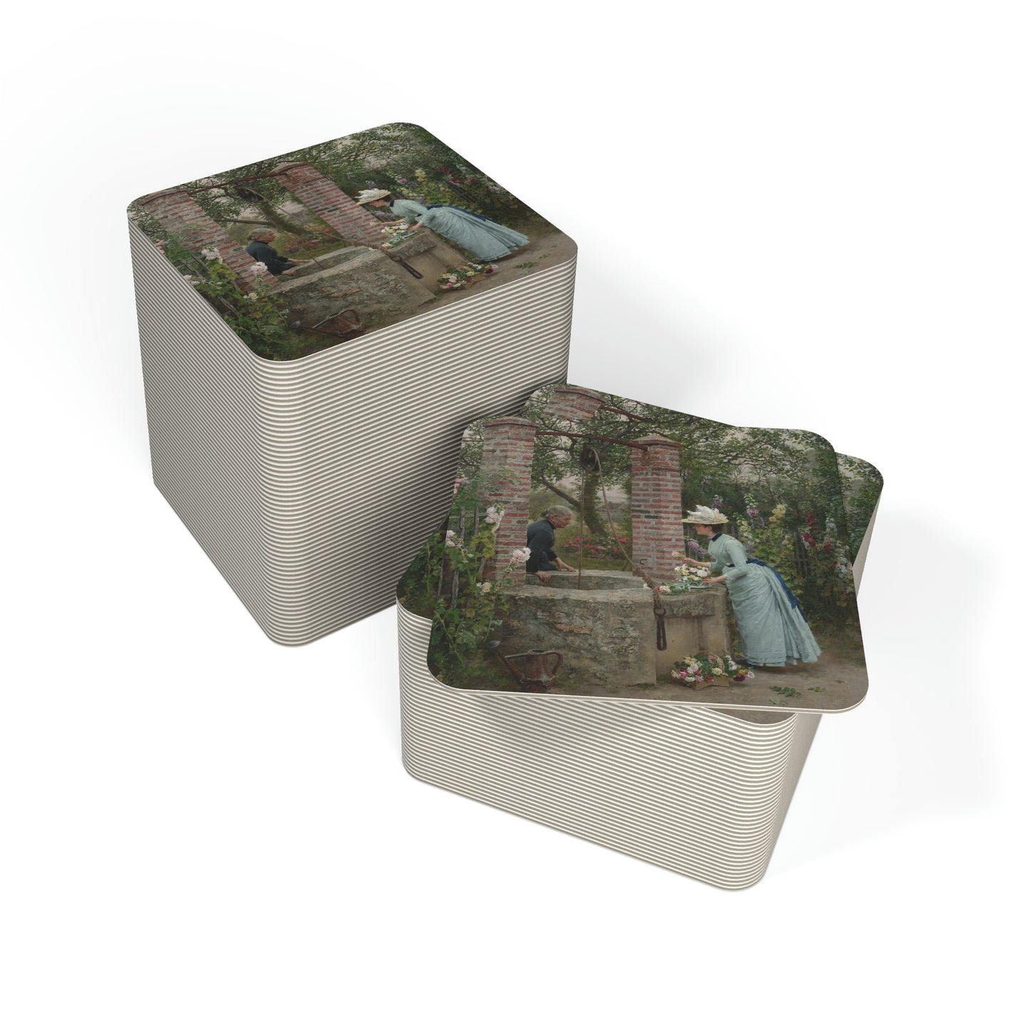 Marie Francois Firmin-Girard: "Un Puits Mitoyen" - Coasters (50, 100 pcs)