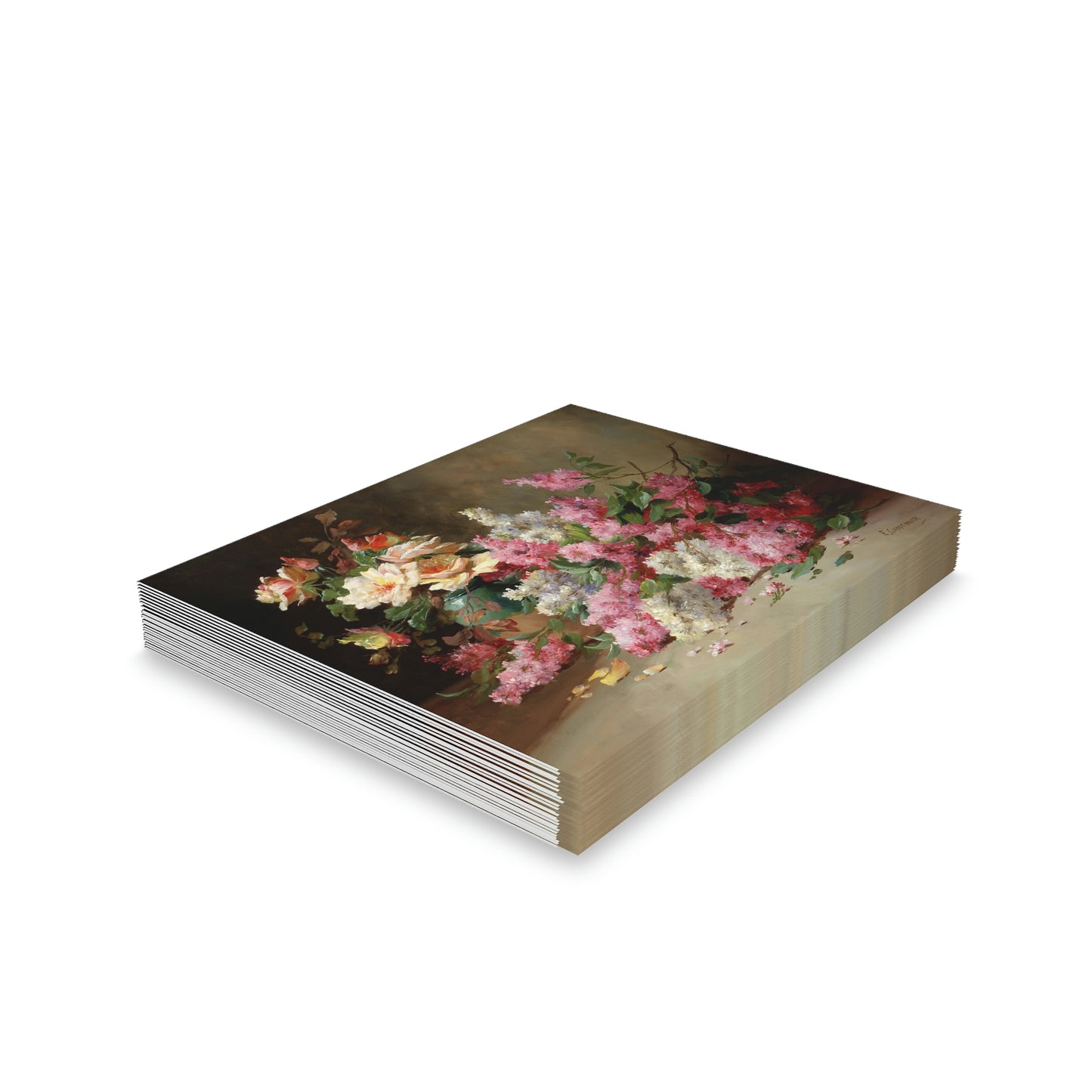 Edmond van Coppenolle: "Lilacs and Roses" - Greeting cards (8, 16, and 24 pcs)
