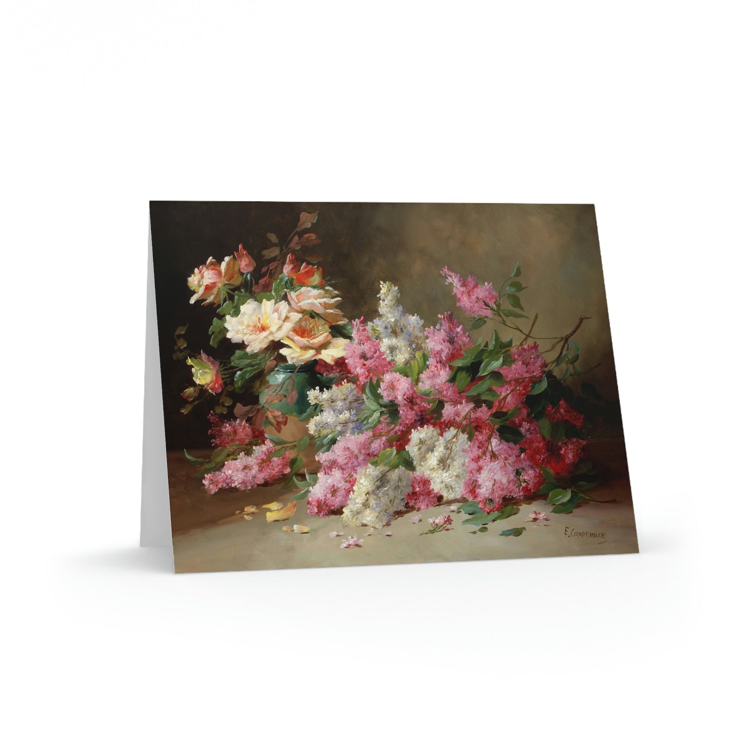 Edmond van Coppenolle: "Lilacs and Roses" - Greeting cards (8, 16, and 24 pcs)