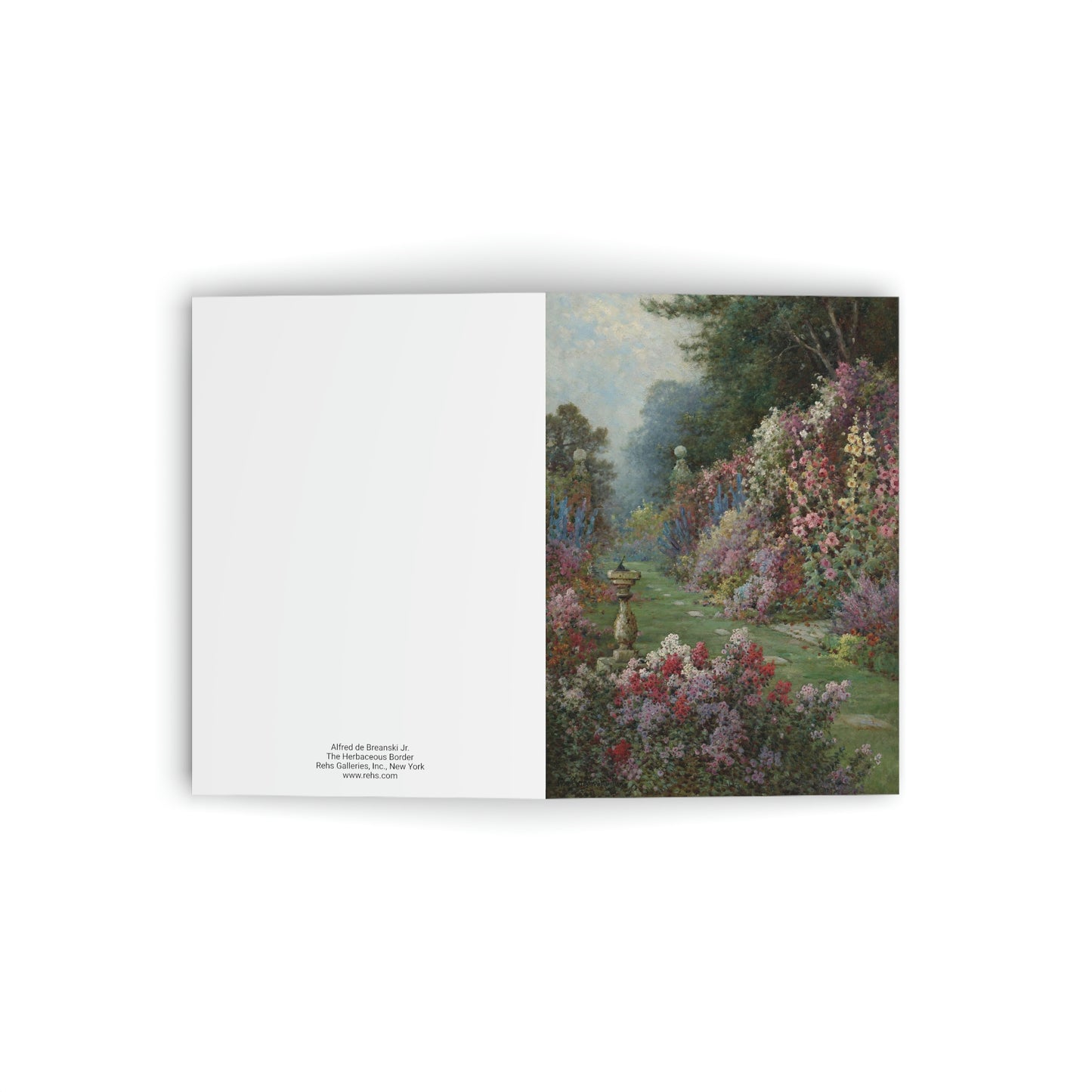 Alfred de Breanski, Jr.: "The Herbaceous Border" - Folded Greeting Cards