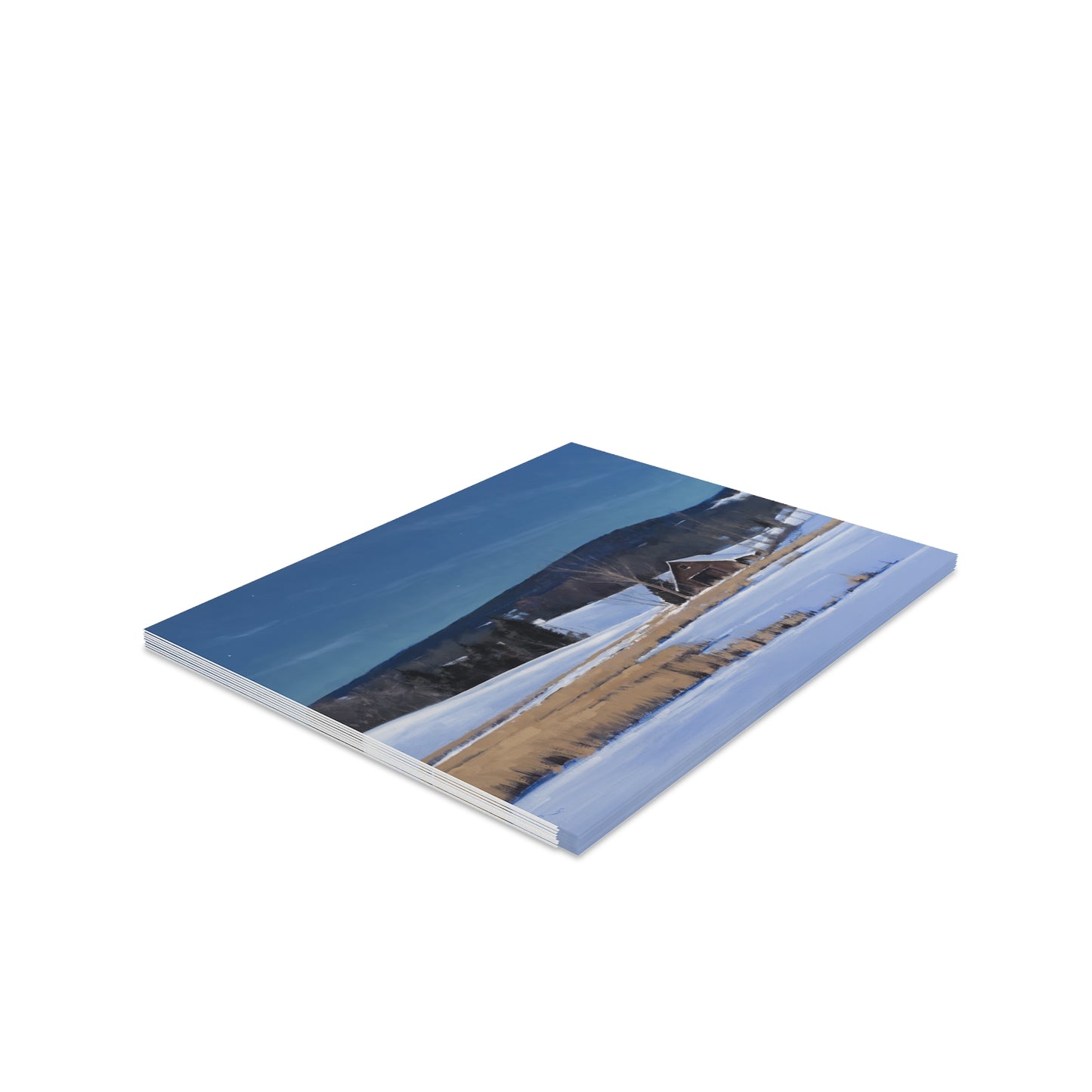 Ben Bauer: "Mondovi Farm by Moonlight" - Greeting Cards (8, 16, and 24 pcs)