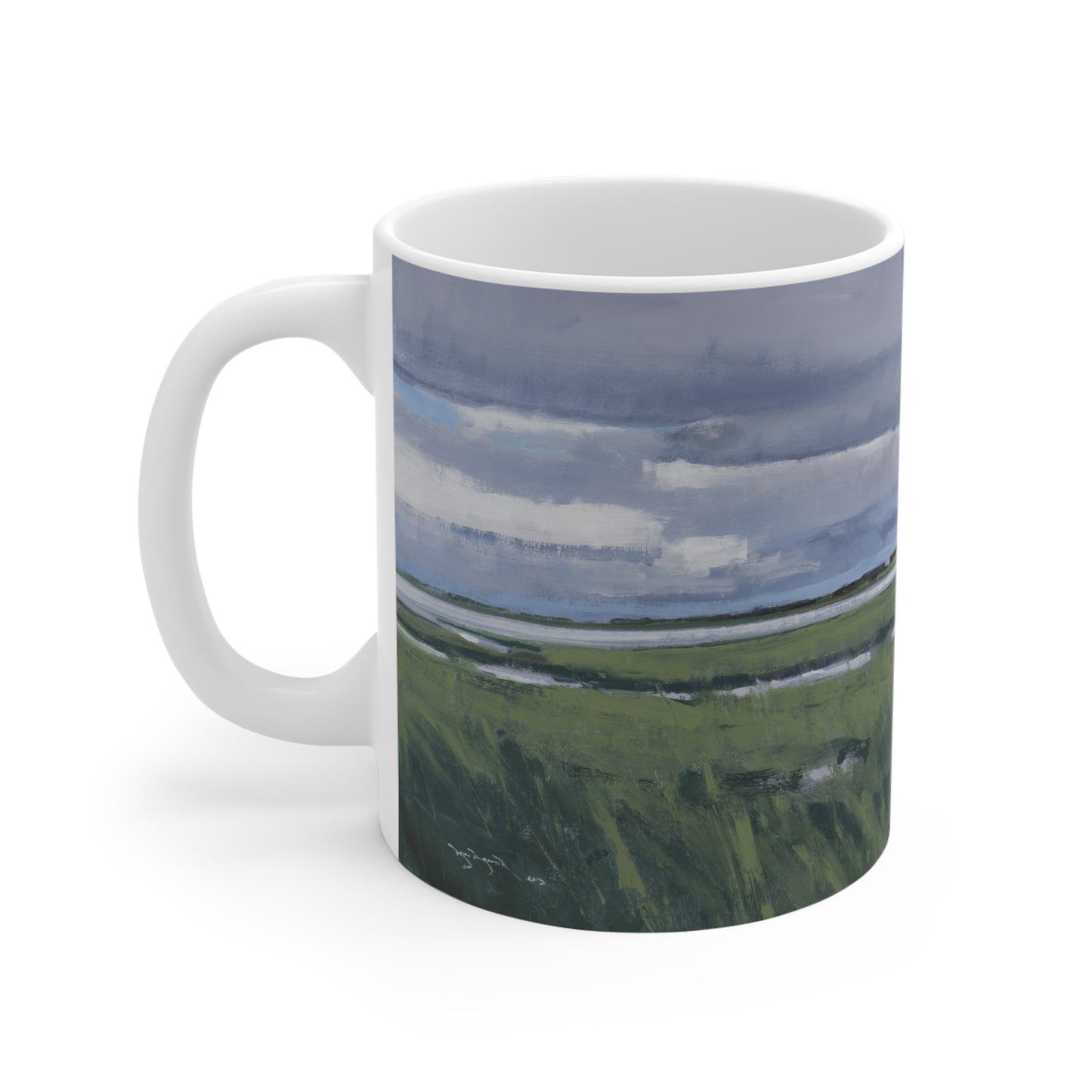 Ben Bauer: "May Storm over Glacial Lake" Ceramic Mug (11oz, 15oz, 20oz)