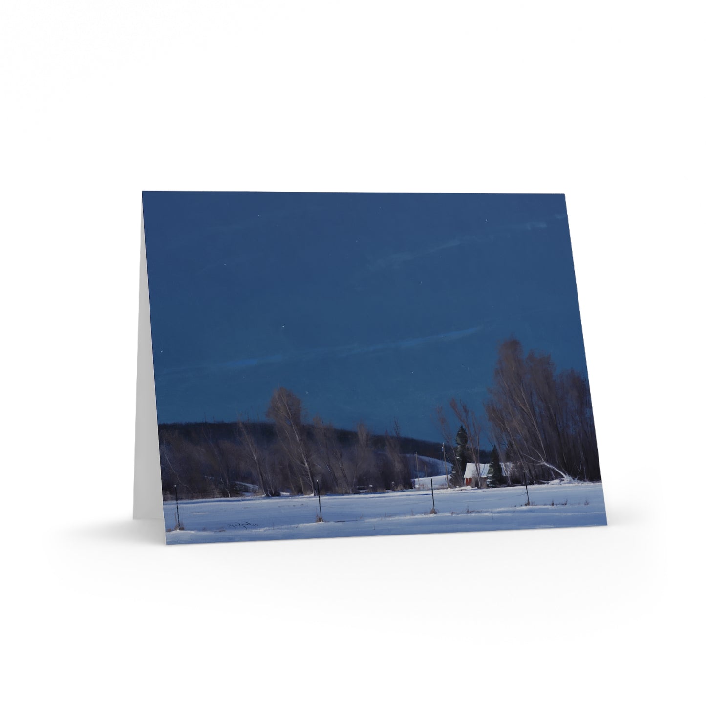 Ben Bauer: "Buffalo County, WI, Night Lights" - Greeting Cards (8, 16, and 24 pcs)